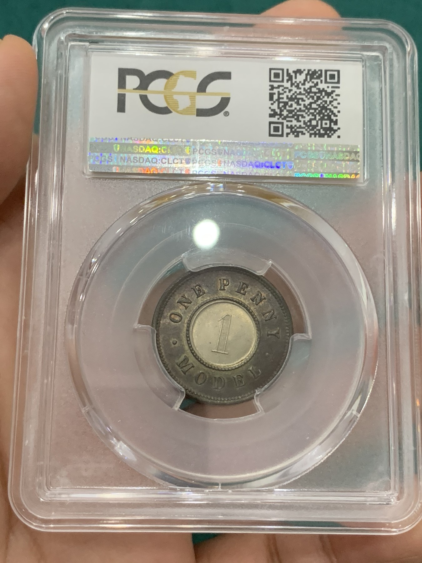 欢迎参加《竞宝斋》为爱冲冲冲 七夕特拍专场 ！第191场 (全场包邮) PCGS MS64 英国 1844年 Model双金属1便士 珍稀目录编号X#9 