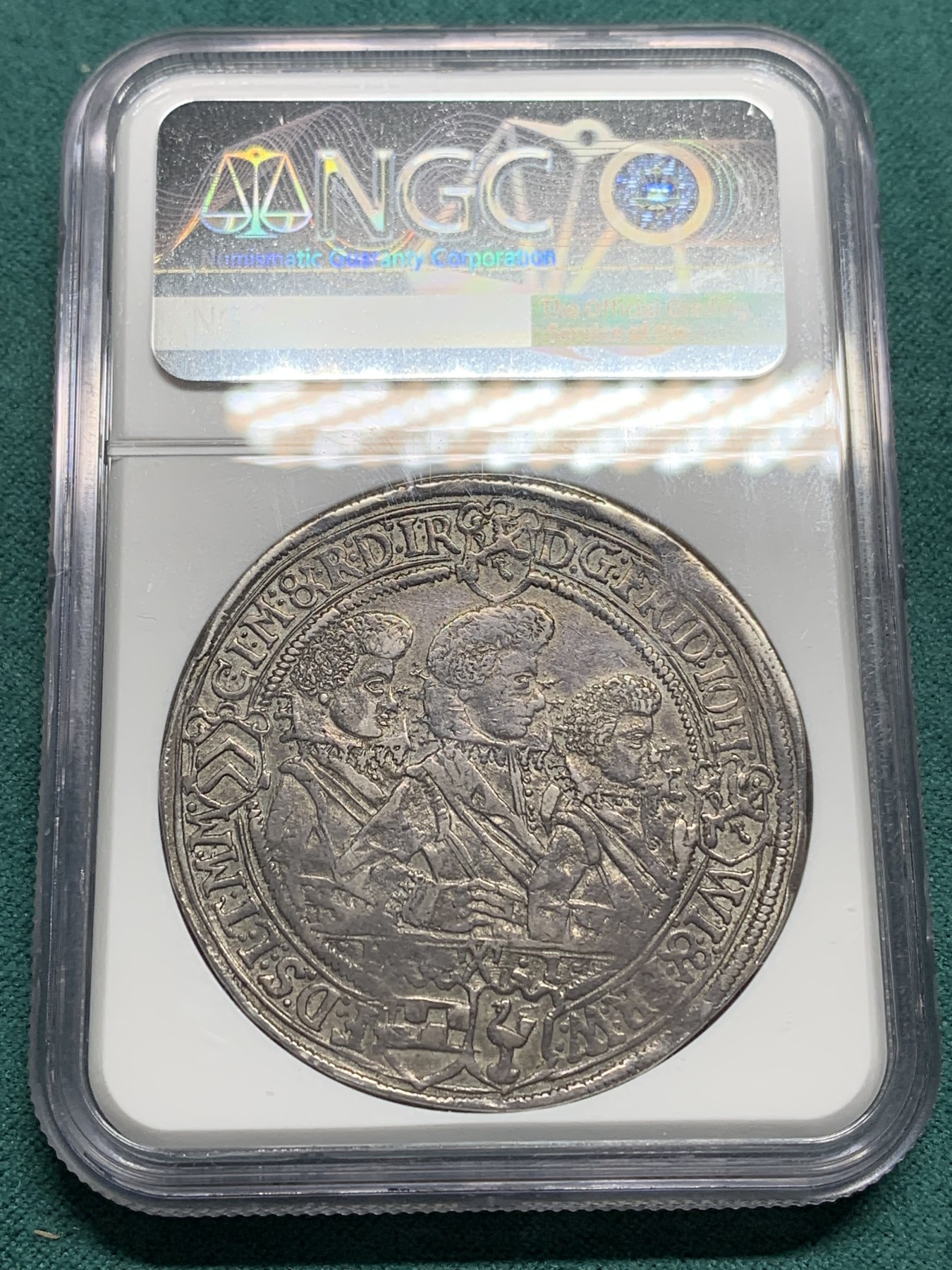 欢迎参加《竞宝斋》为爱冲冲冲 七夕特拍专场 ！第191场 (全场包邮) NGC AU50 德国1622萨克森-阿尔滕堡公国泰勒大银币 原味包浆猫王发型超前