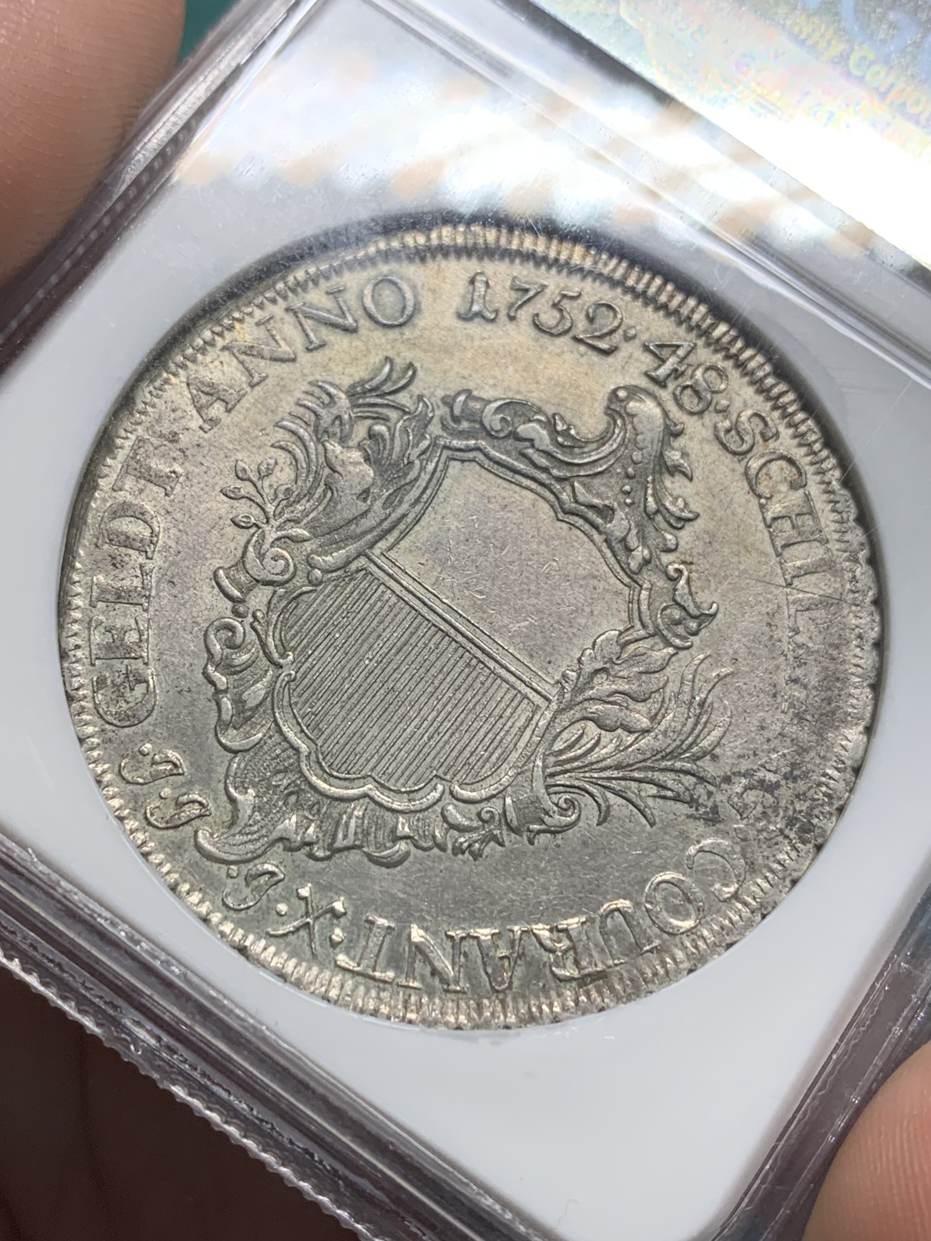 欢迎参加《竞宝斋》为爱冲冲冲 七夕特拍专场 ！第191场 (全场包邮) NGC AU58 德国  1752 自由汉萨城市 吕贝克 48先令 泰勒大银币 高品质原味包浆