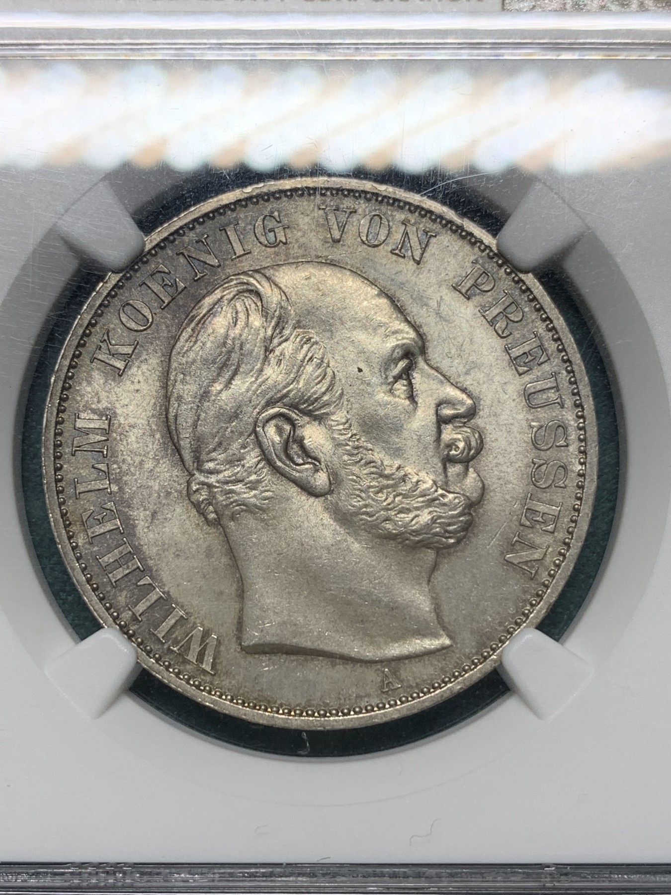 欢迎参加《竞宝斋》为爱冲冲冲 七夕特拍专场 ！第191场 (全场包邮) NGC-MS64 德国 1871年 普鲁士胜利泰勒 丝滑状态 带底光 非常漂亮