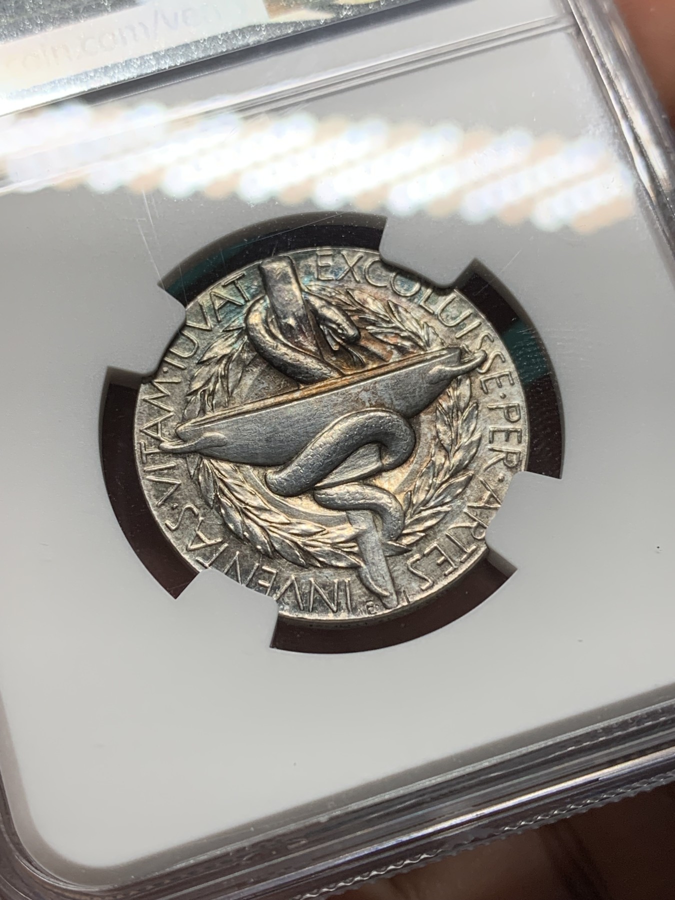 欢迎参加《竞宝斋》为爱冲冲冲 七夕特拍专场 ！第191场 (全场包邮) NGC UNC 瑞典 诺贝尔奖 提名委员会 银章 稀缺品种 值得收藏 感觉可以给分