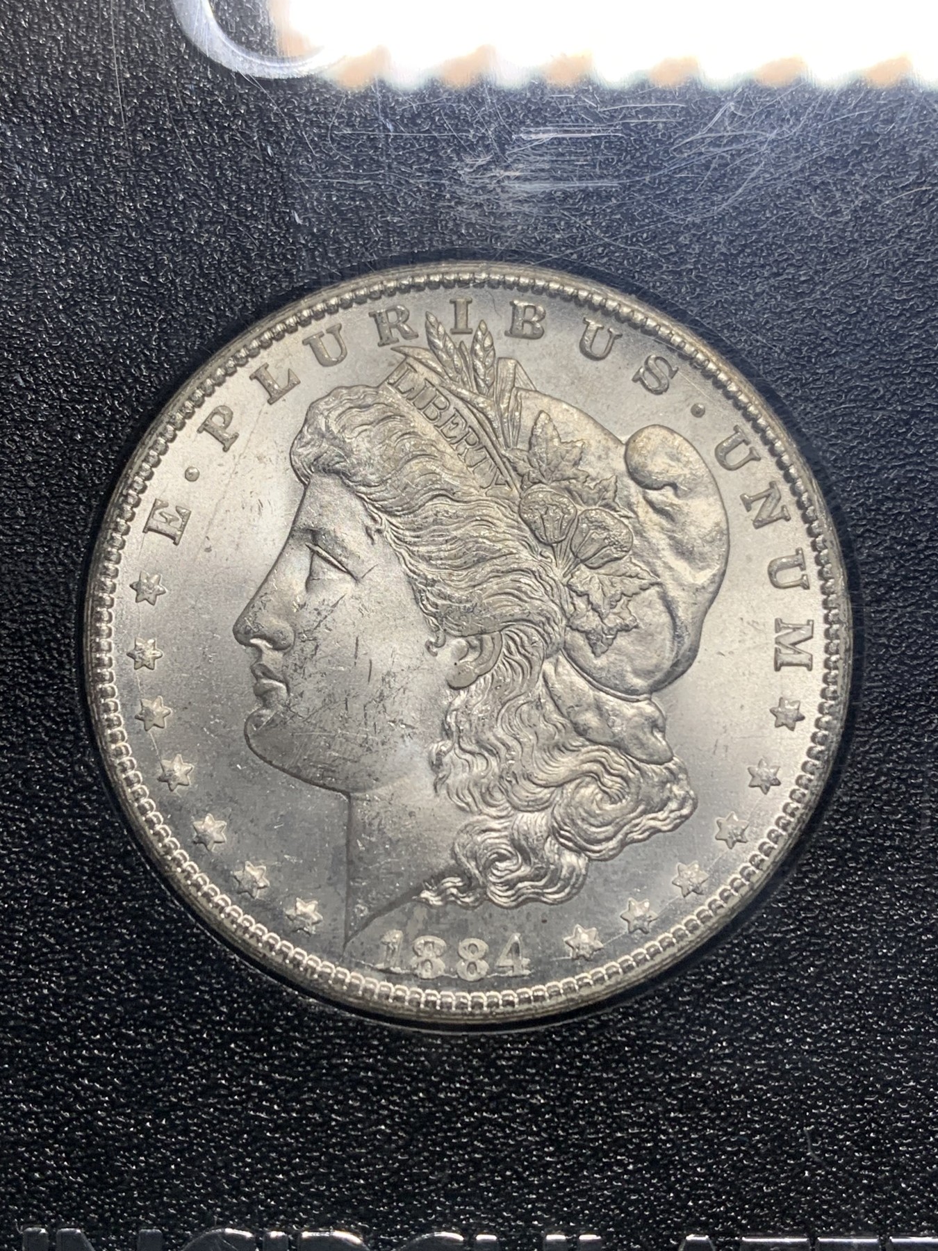 欢迎参加《竞宝斋》为爱冲冲冲 七夕特拍专场 ！第191场 (全场包邮) PCGS-MS64 美国 1884年 CC卡森厂 1美元摩根银币 少见GSA盒xPCGS大盒 摩根党必备