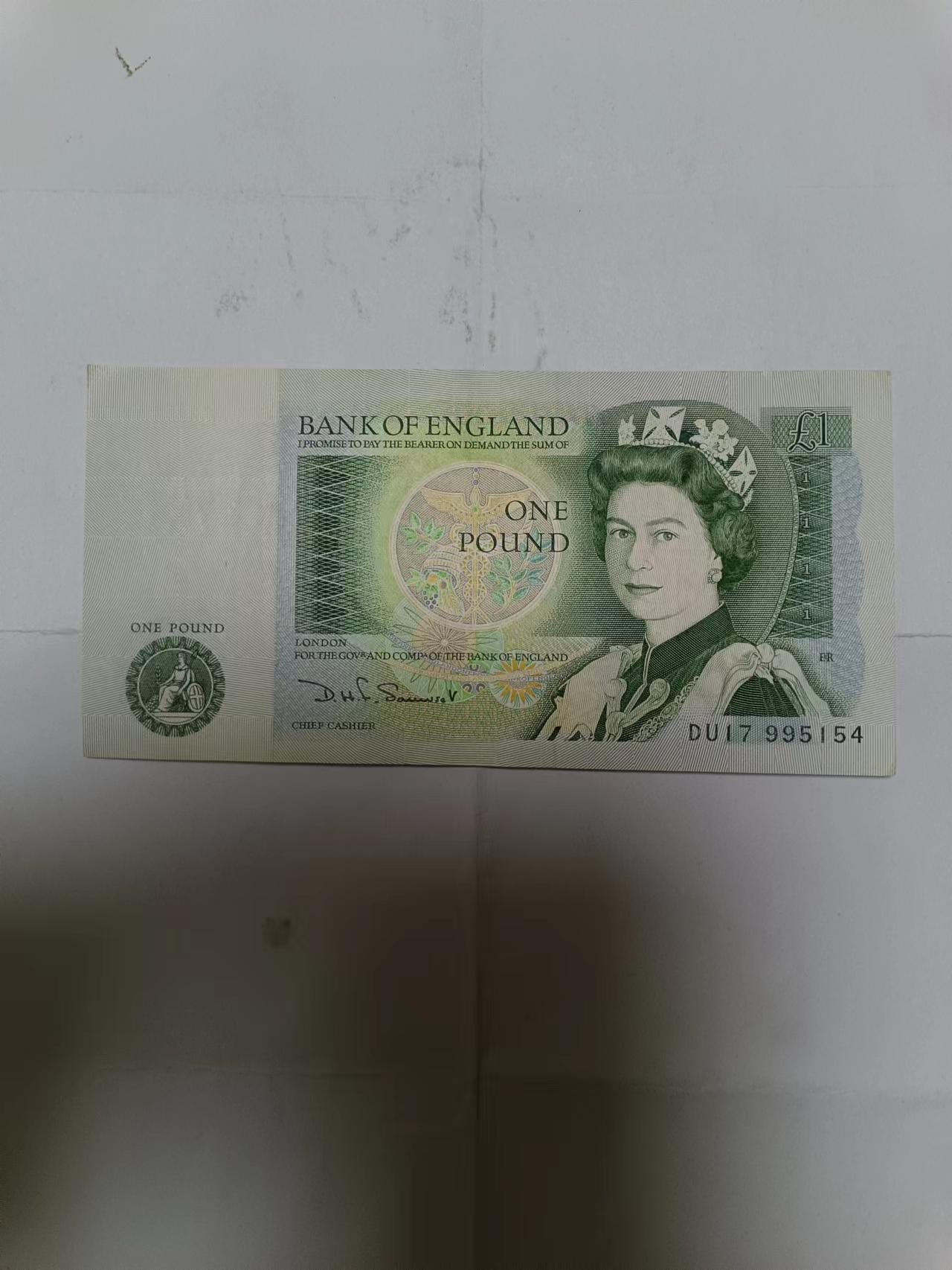 【20230818】非全新纸币第五十八场 英国D序列1镑，好品