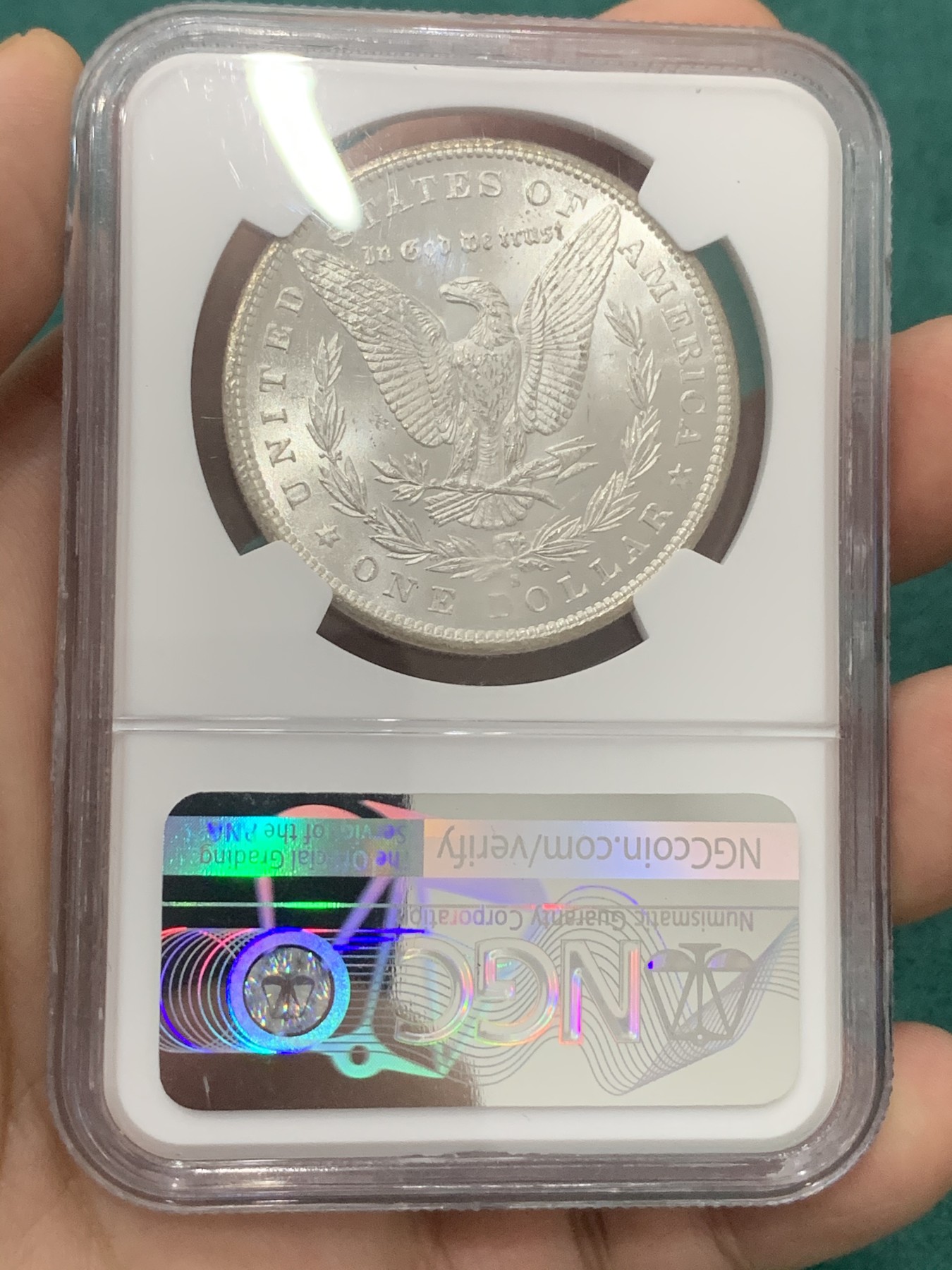 欢迎参加《竞宝斋》为爱冲冲冲 七夕特拍专场 ！第191场 (全场包邮) NGC-MS66 美国 1879S 摩根 1元 大银元 白净凝霜 可藏