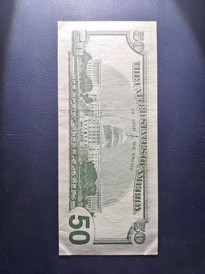 Unc 美国纸币 2001年 50美元纸币 星号
