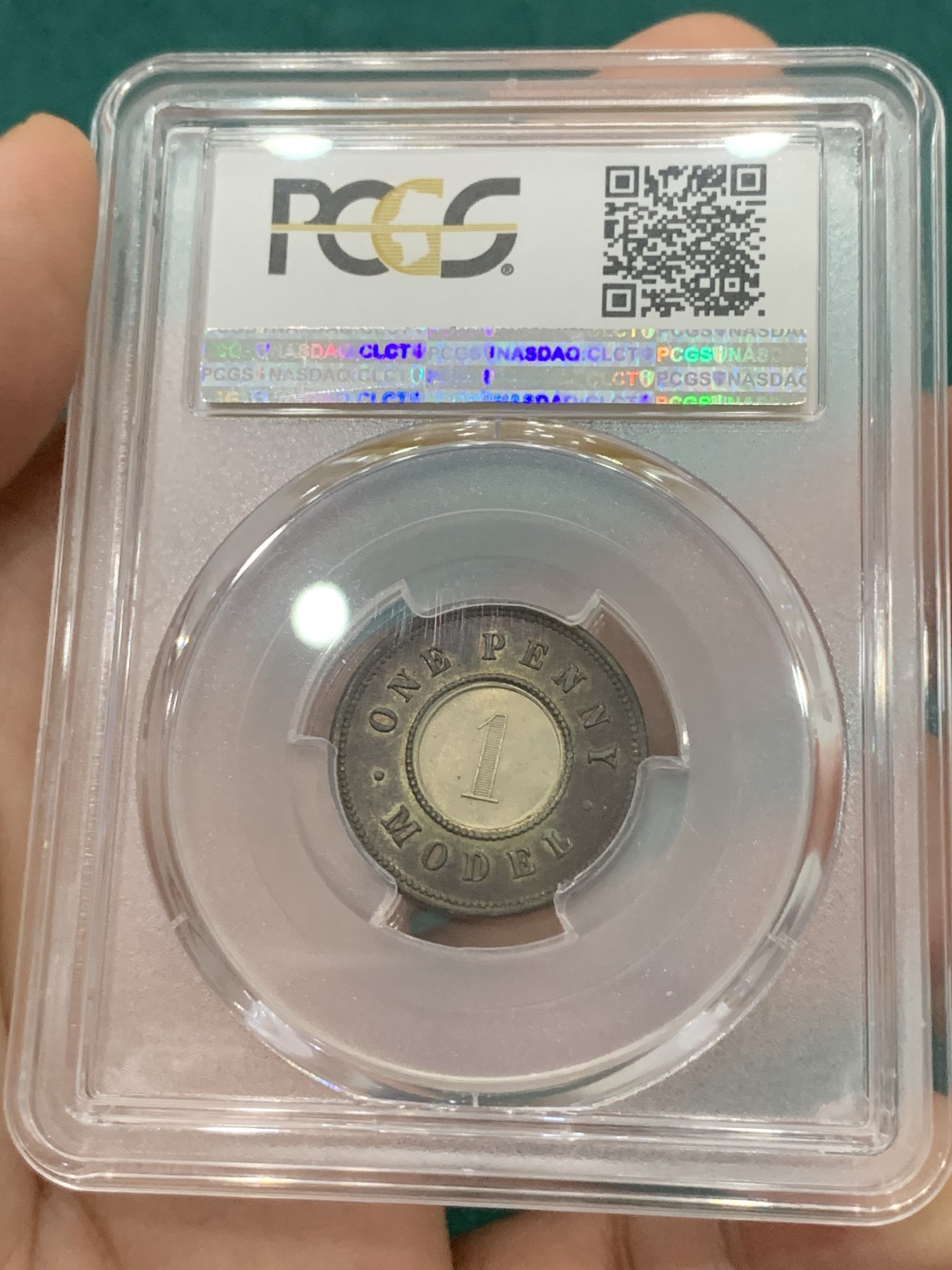 欢迎参加《竞宝斋》为爱冲冲冲 七夕特拍专场 ！第191场 (全场包邮) PCGS MS64 英国 1844年 Model双金属1便士 珍稀目录编号X#9 