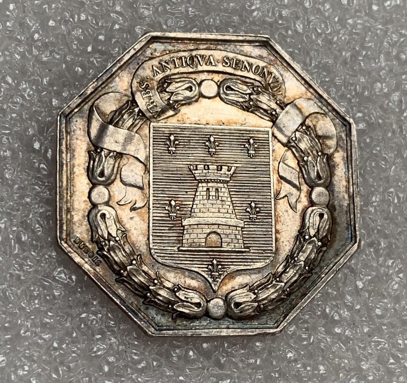 瓶子🏺第105期拍卖会 1855年法国jeton银质八角