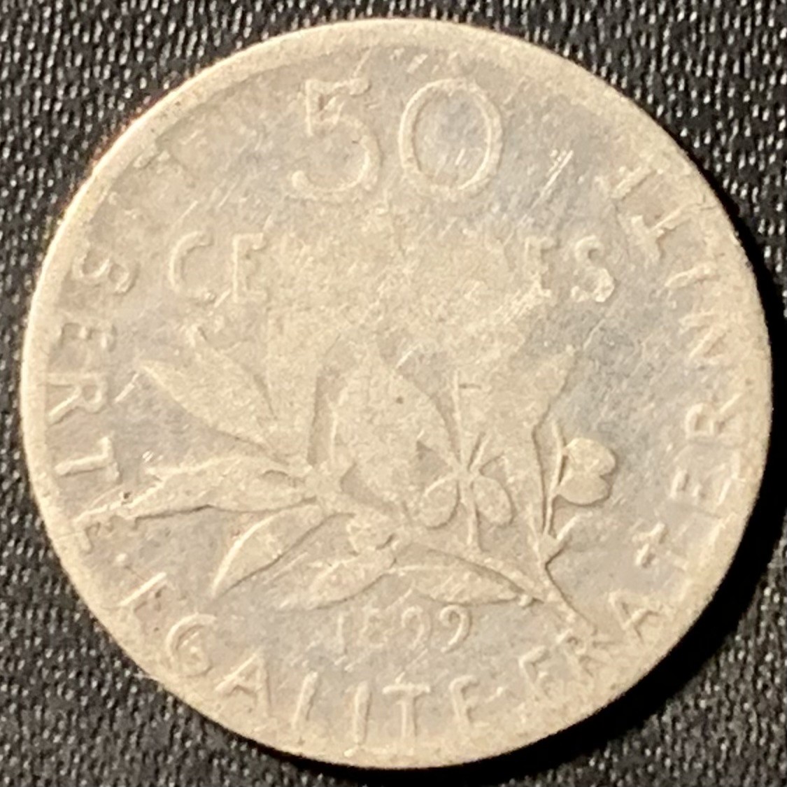 紫瑗钱币——第300期拍卖 法国 1899年 播种女神 50分 2.5克 0.835银