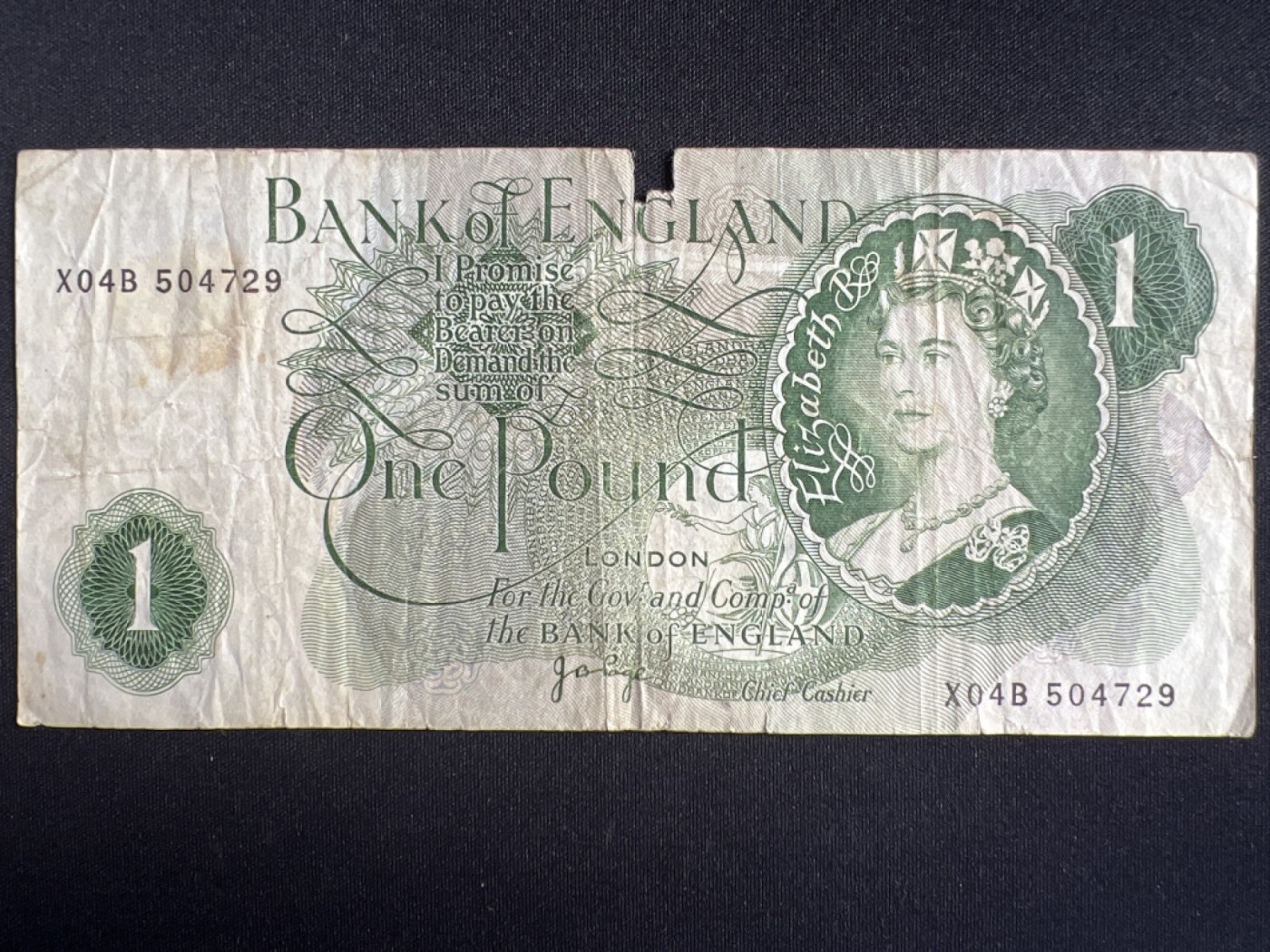 第404期 纸币专场 （无押金，捡漏，全场20包邮，偏远地区除外，接收代拍业务） 英国老版一英镑