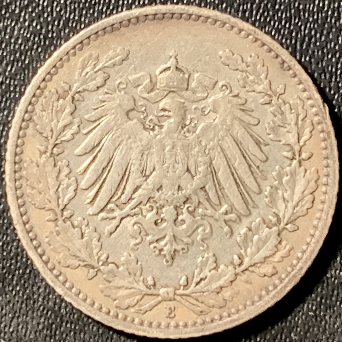 紫瑗钱币——第300期拍卖 德国 1905年 E版 第二帝国 1/2马克 2.77克 0.9银