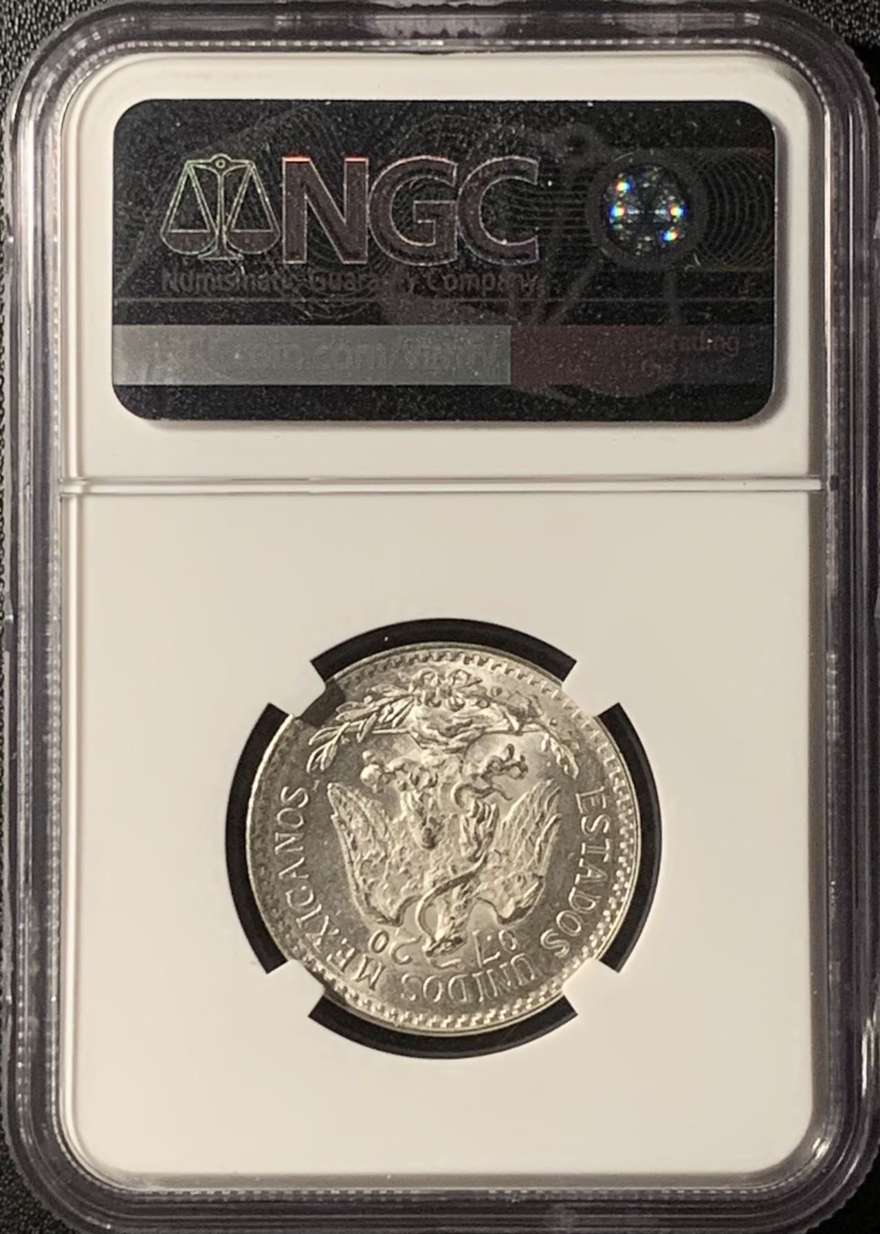 紫瑗钱币——第300期拍卖 墨西哥 1945年 M版 鹰洋 50分 银币 NGC MS64
