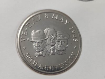 燕姐换藏第55场 特克斯和凯科斯1995年二战胜利50周年三巨头邮币封