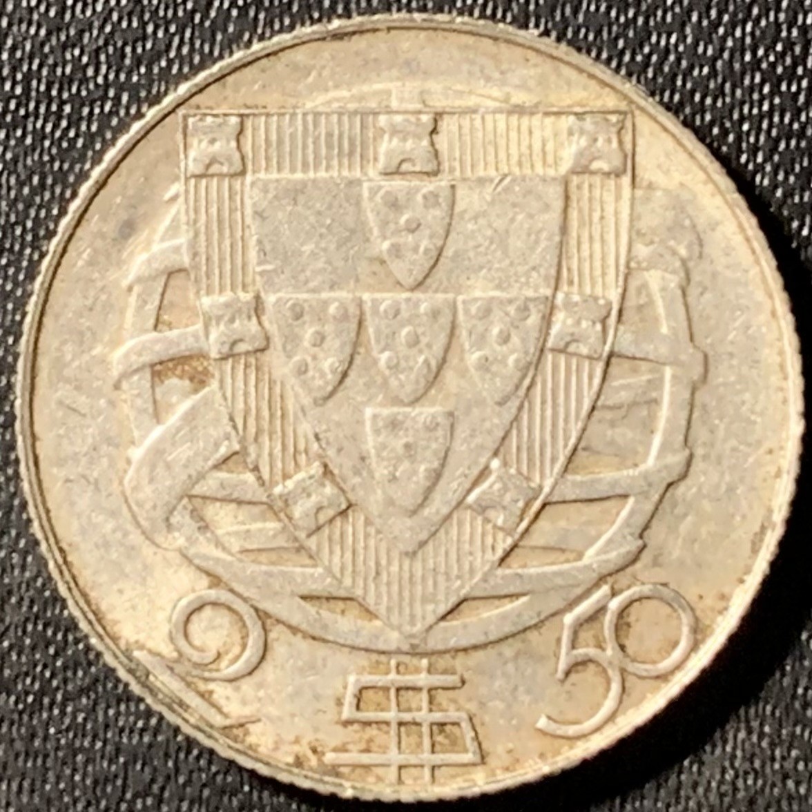 紫瑗钱币——第300期拍卖 葡萄牙 1944年 2.5埃斯库多 3.5克 0.65银