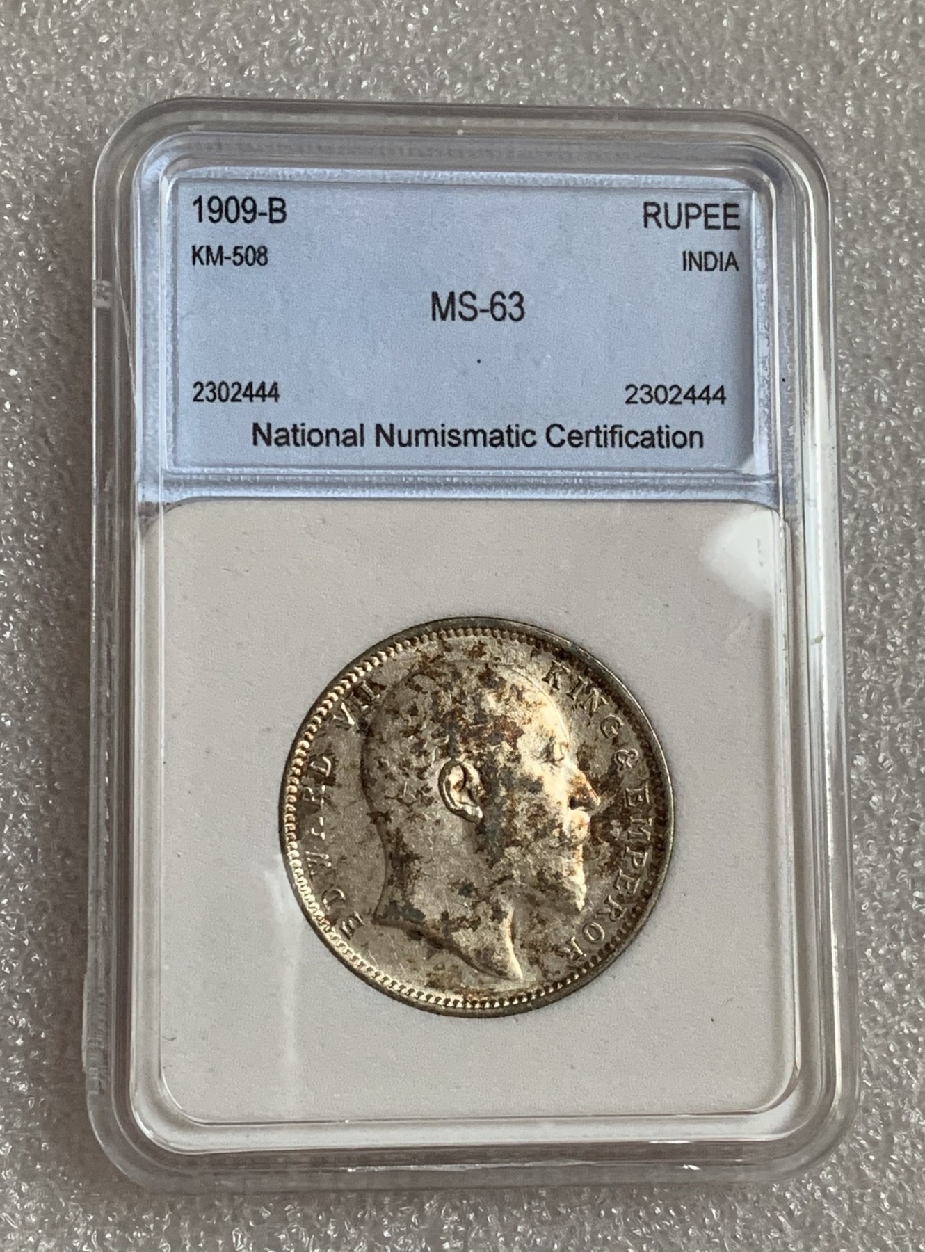 瓶子🏺第105期拍卖会  英属印度1909年爱德华七世1卢比银币