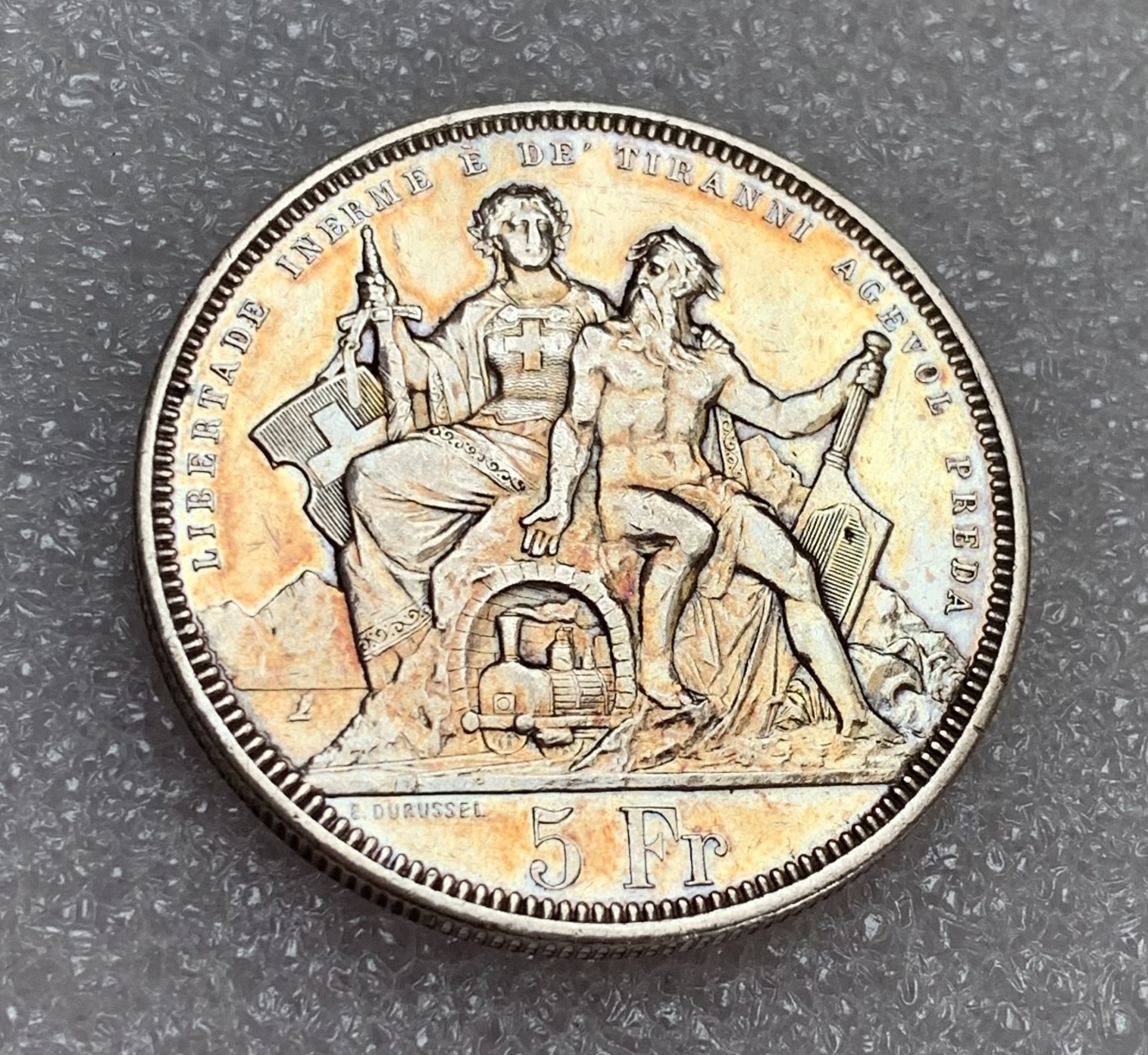 瓶子🏺第105期拍卖会 瑞士 1883年射击节5法郎银币