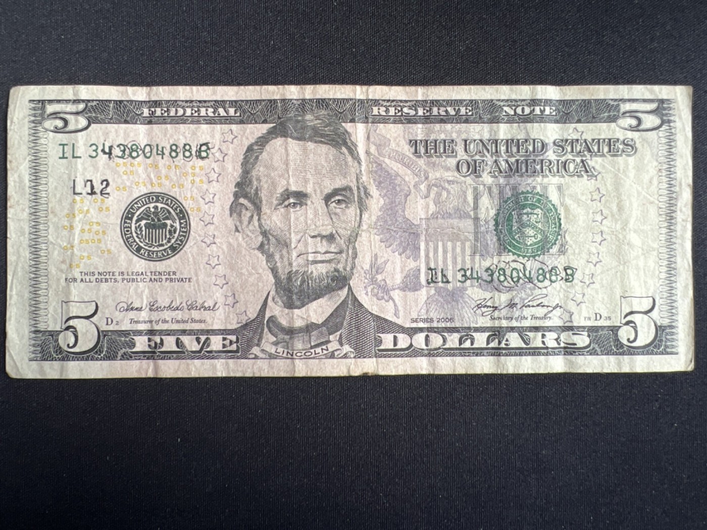 第404期 纸币专场 （无押金，捡漏，全场20包邮，偏远地区除外，接收代拍业务） 美国5美元