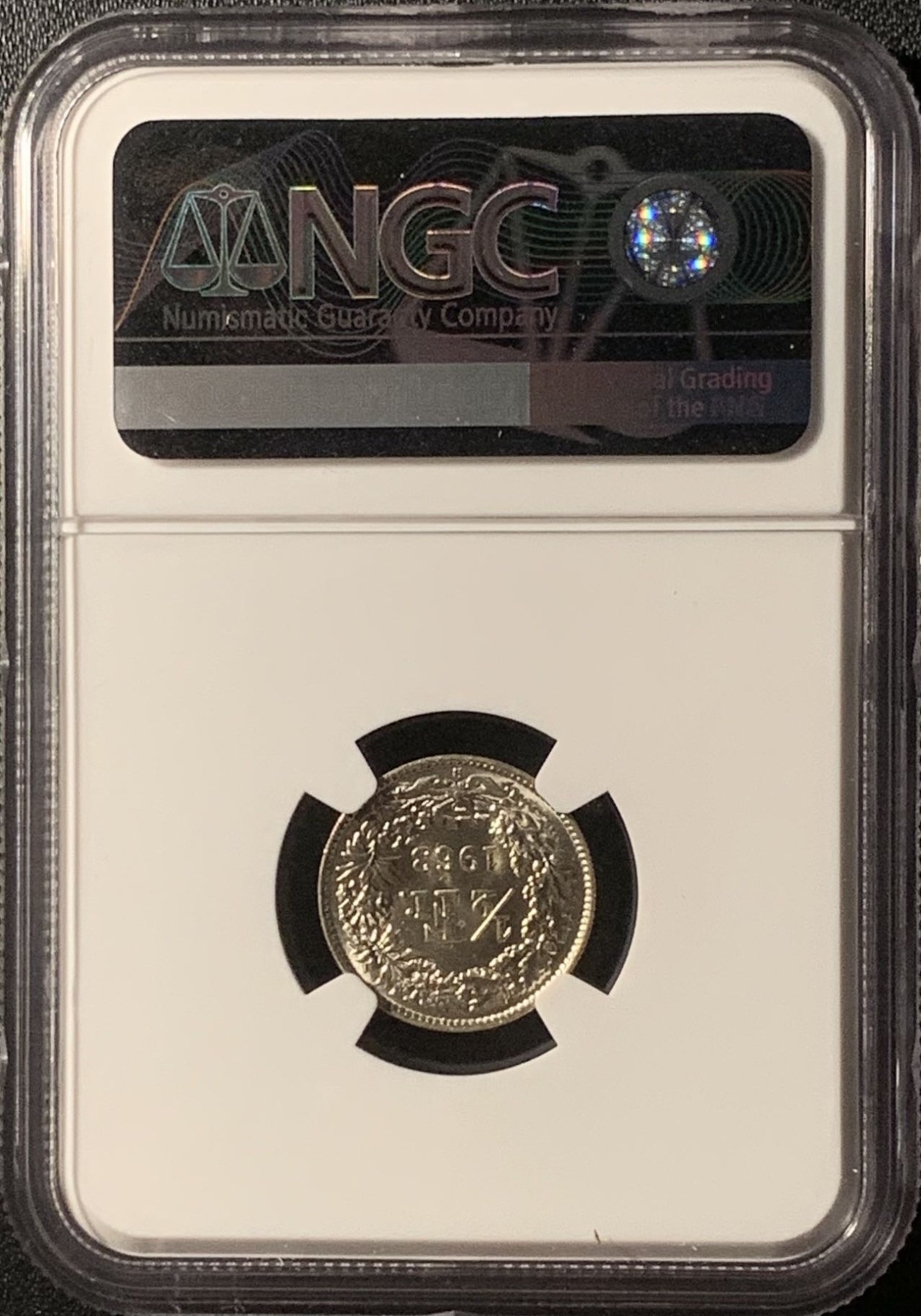 紫瑗钱币——第300期拍卖 瑞士 1963年 赫尔维蒂亚 1/2法郎 银币 NGC MS63