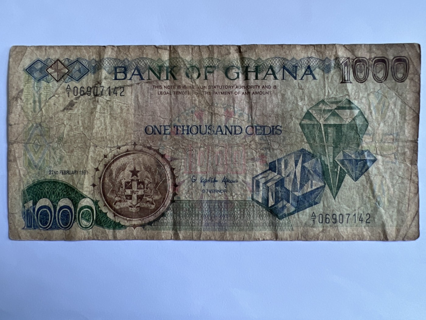 泡泡堂第383期 纸币专场 （无押金，捡漏，全场20包邮，偏远地区除外，接收代拍业务） 加纳1000塞地