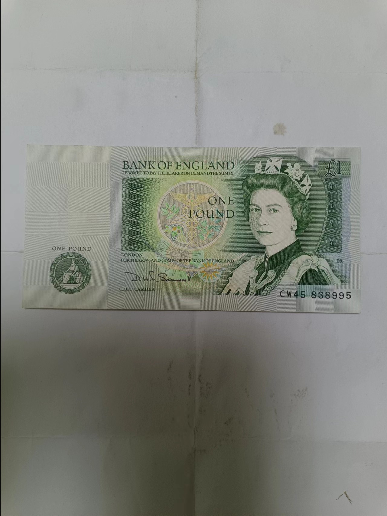 【20230819】非全新纸币第五十九场 英国D序列1镑，好品