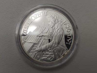 燕姐换藏第55场 奥地利1991年莫扎特精制银币