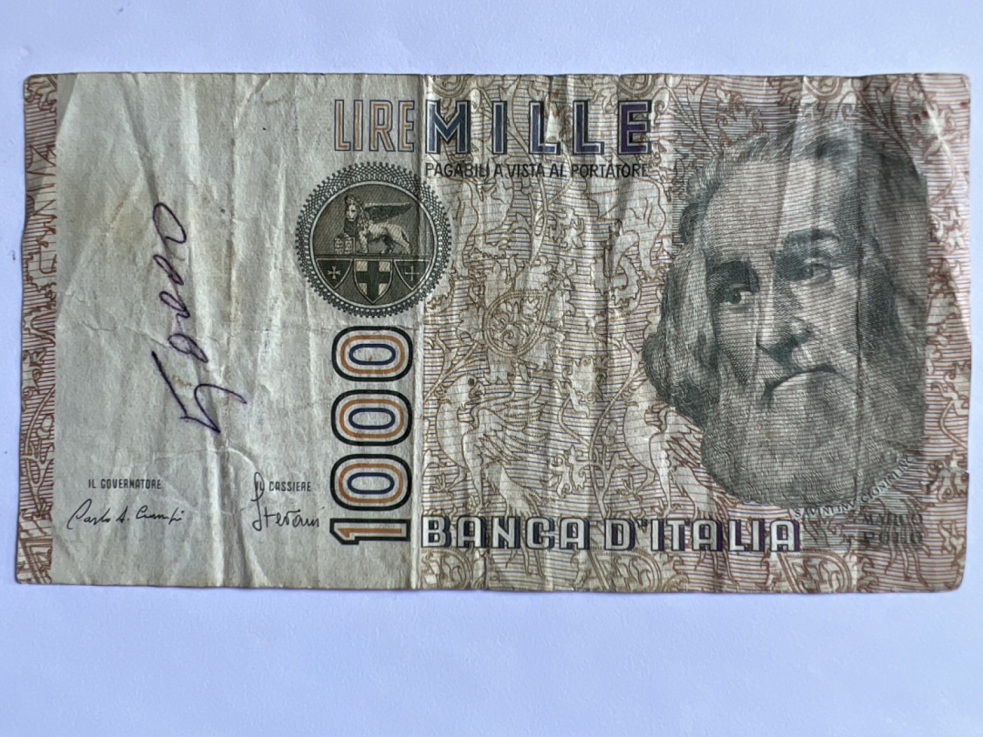 第404期 纸币专场 （无押金，捡漏，全场20包邮，偏远地区除外，接收代拍业务） 意大利1000里拉