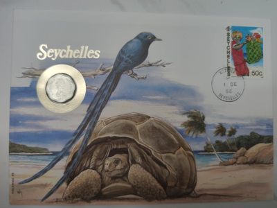 燕姐换藏第55场 塞舌尔1975年邮币封