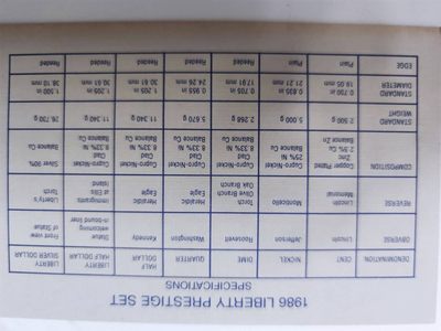 燕姐换藏第55场 1986年美国套币含银币一枚