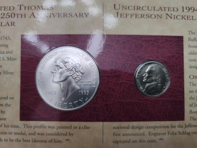 燕姐换藏第55场 美国杰斐逊币两枚钞一枚