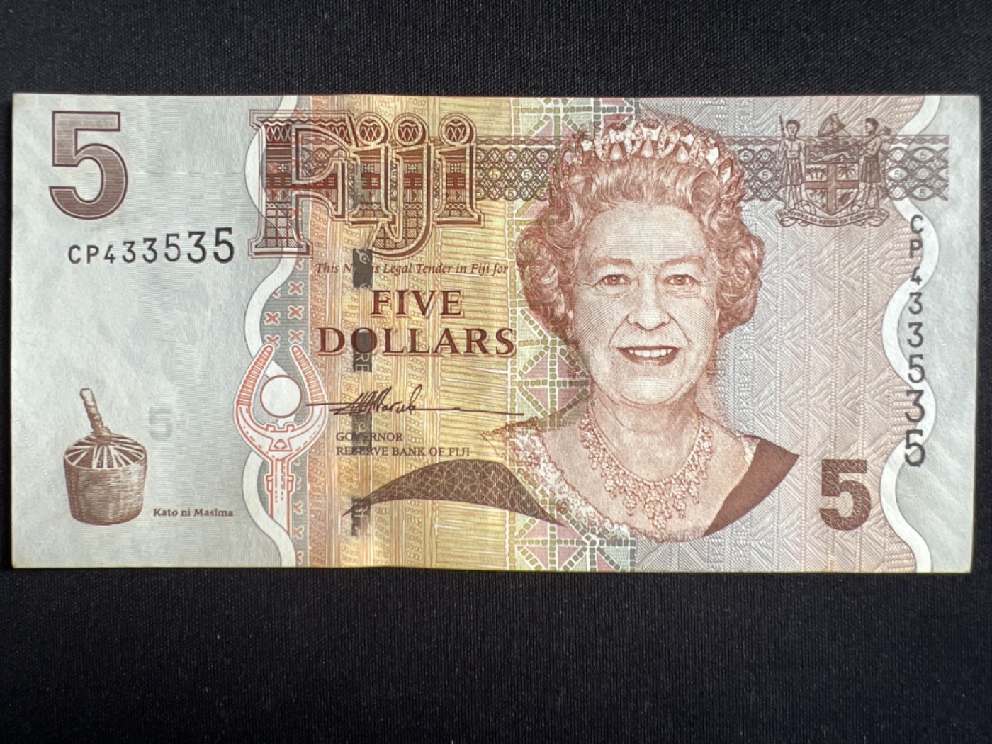 第404期 纸币专场 （无押金，捡漏，全场20包邮，偏远地区除外，接收代拍业务） 斐济五元