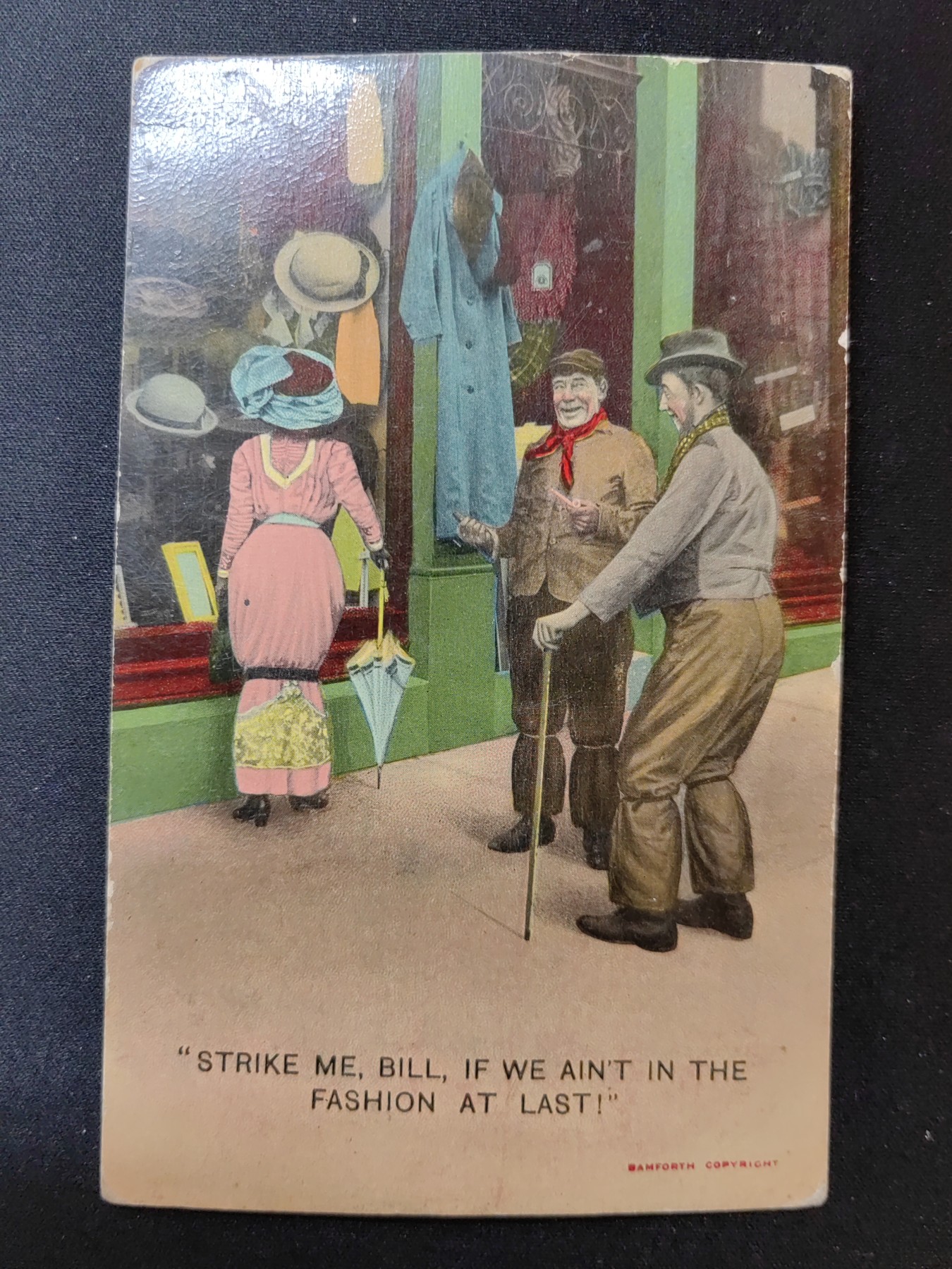 一战时期实寄明信片（精选） 你揍我吧，比尔，我们终于不时髦了