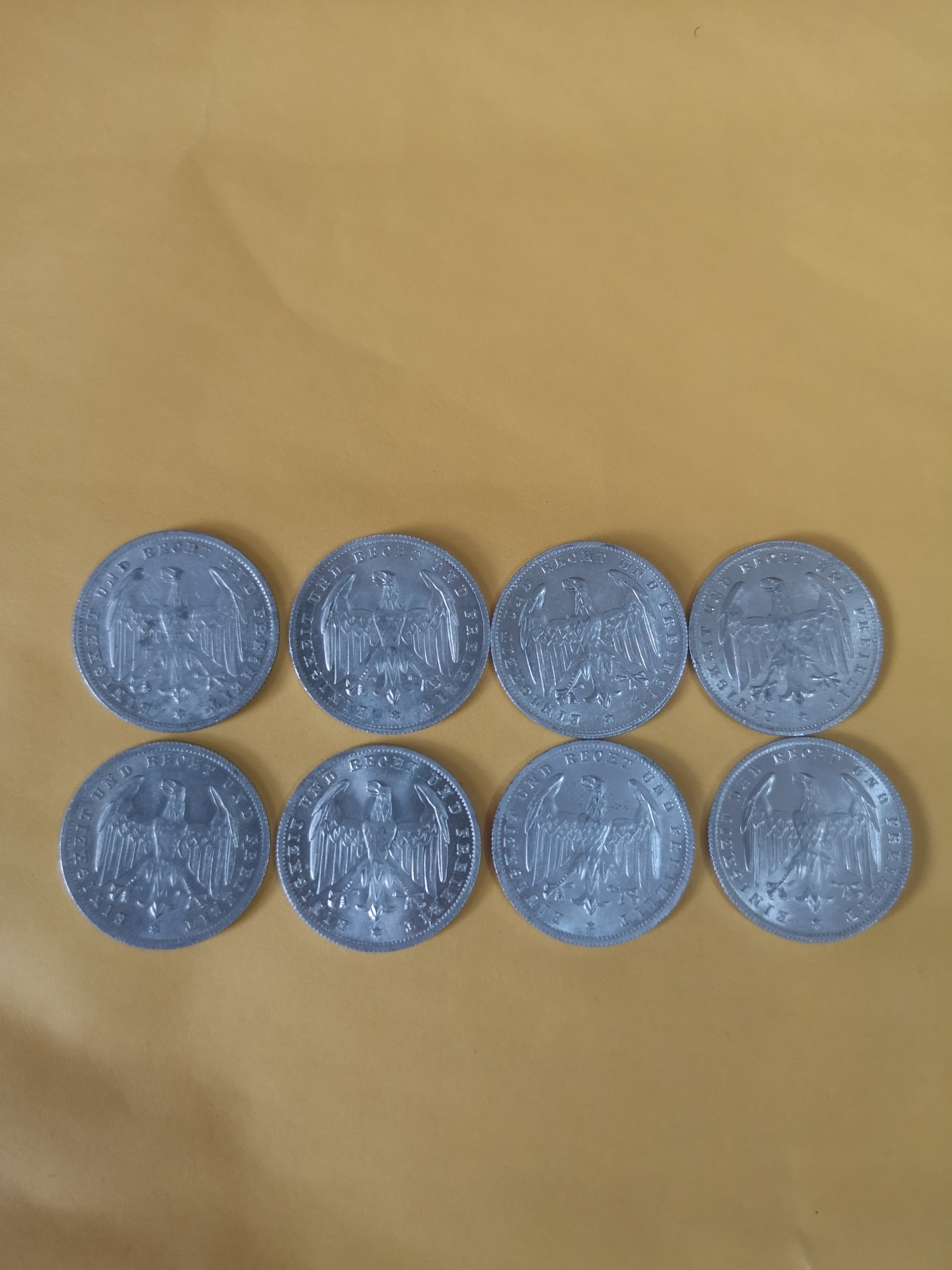 长老汇第34场杂货拍卖 1923德国500马克铝币8枚
