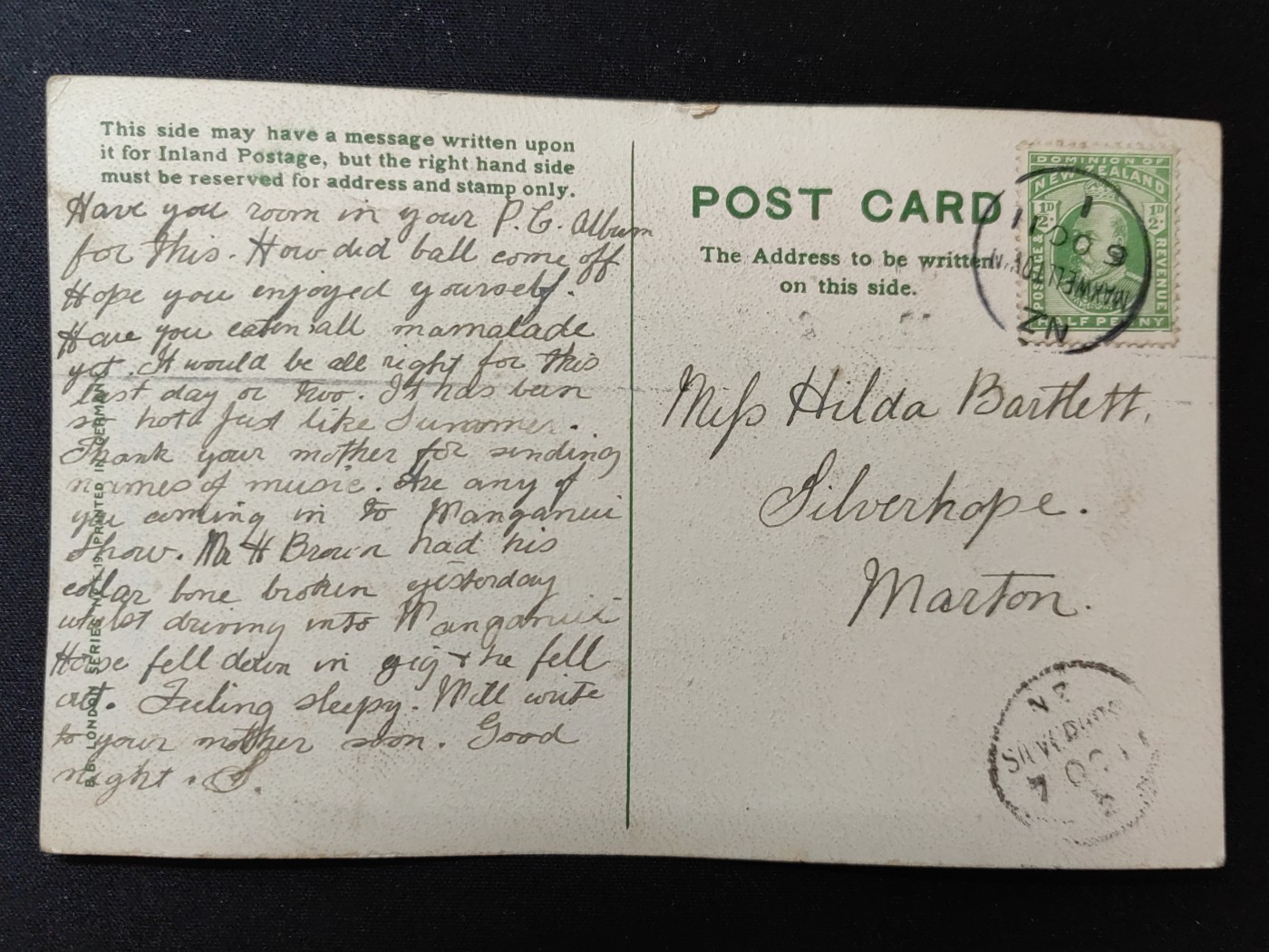 一战时期实寄明信片（精选） 1909年 故事明信片