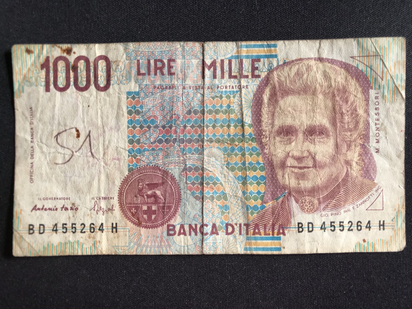 第2期 纸币专场 （无押金，捡漏，全场20包邮，偏远地区除外，接收代拍业务） 意大利1000里拉