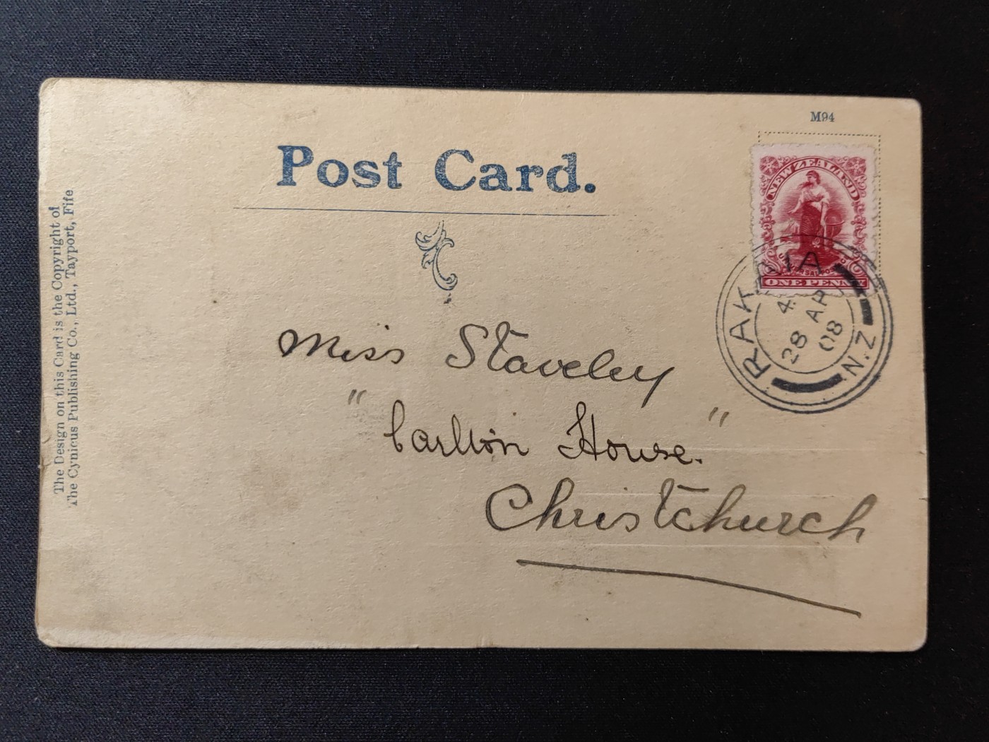 一战时期实寄明信片（精选） 1908年 窃听者