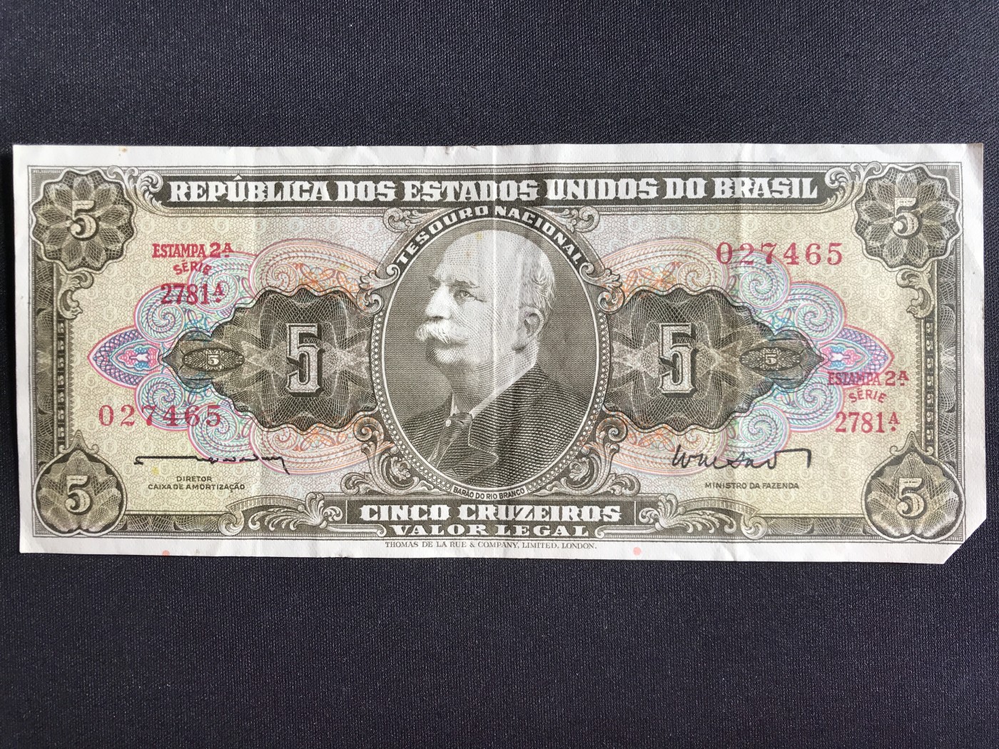 第3期 纸币专场 （无押金，捡漏，全场20包邮，偏远地区除外，接收代拍业务） 巴西5克鲁塞罗