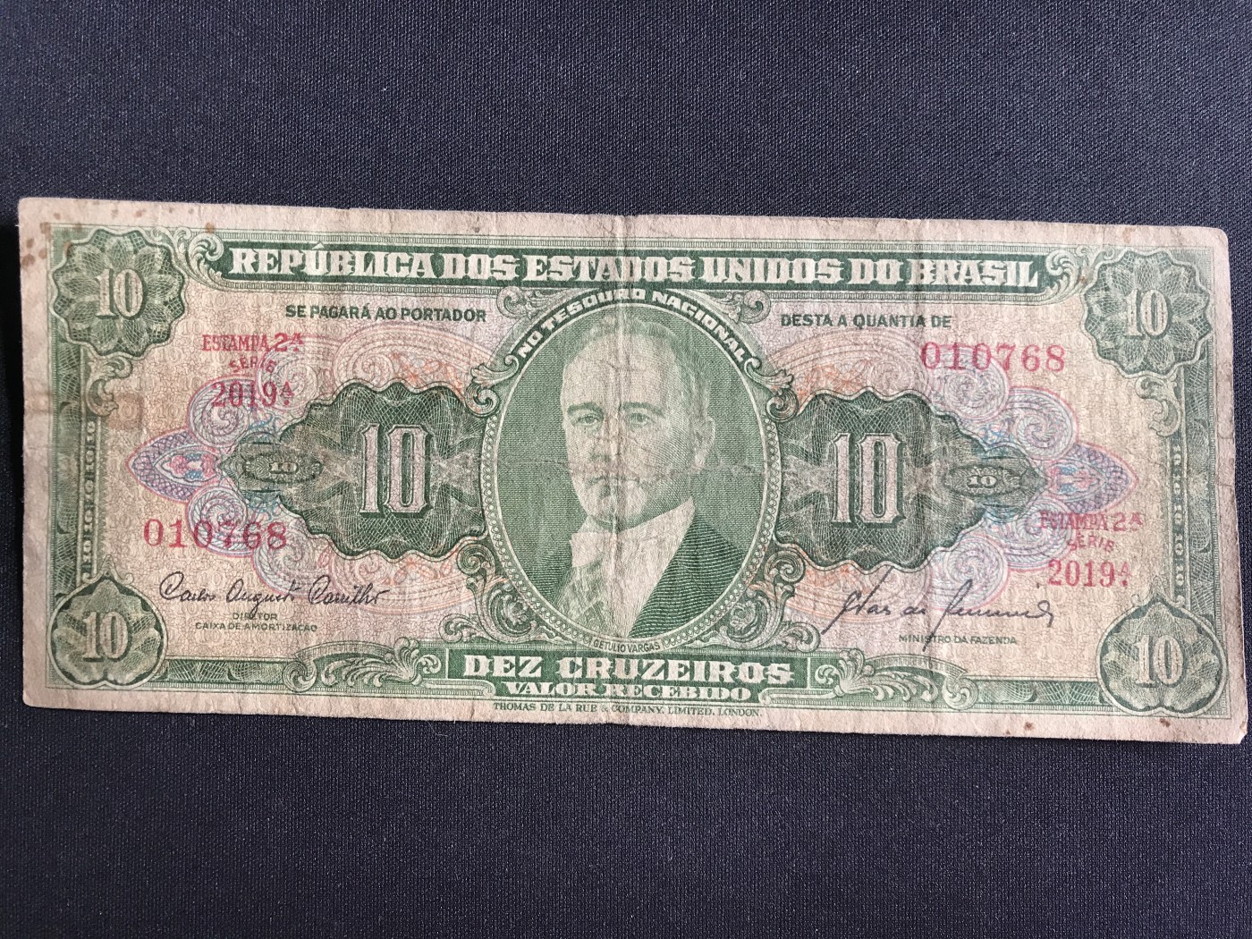 第3期 纸币专场 （无押金，捡漏，全场20包邮，偏远地区除外，接收代拍业务） 巴西10克鲁塞罗