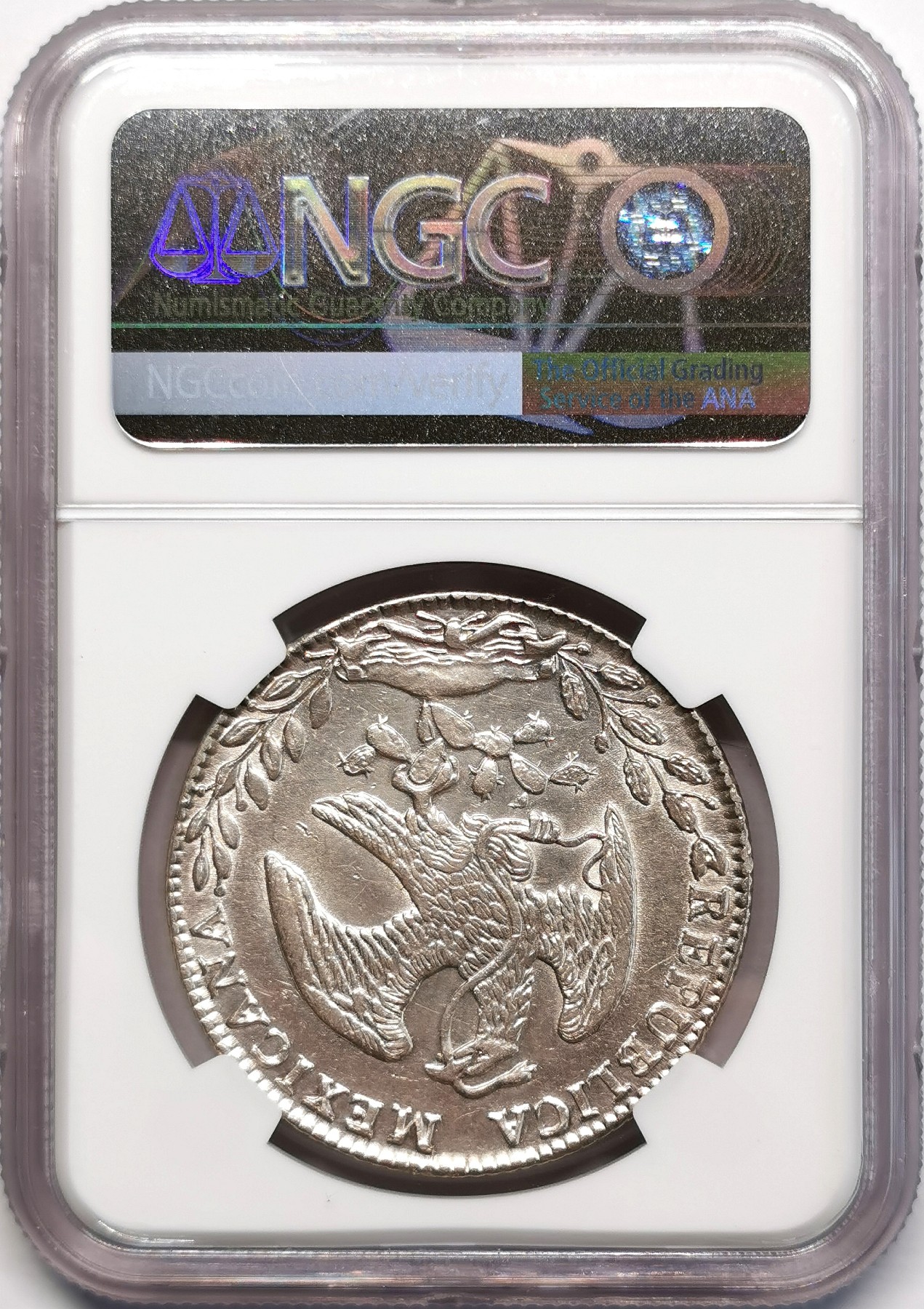 凡希社世界钱币微拍第二百四十八期 1885GO墨西哥花边鹰洋NGC-AU55