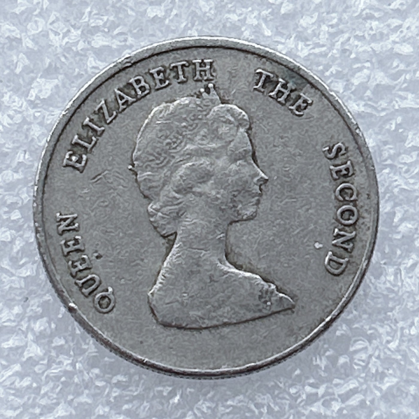 全场一元起拍 世界钱币散币场 第18期 东加勒比1981年25分帆船 女王