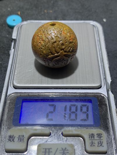 精美亚光风化纹战国红玛瑙手工雕刻珠一颗 精美亚光风化纹战国红玛瑙手工雕刻珠一颗