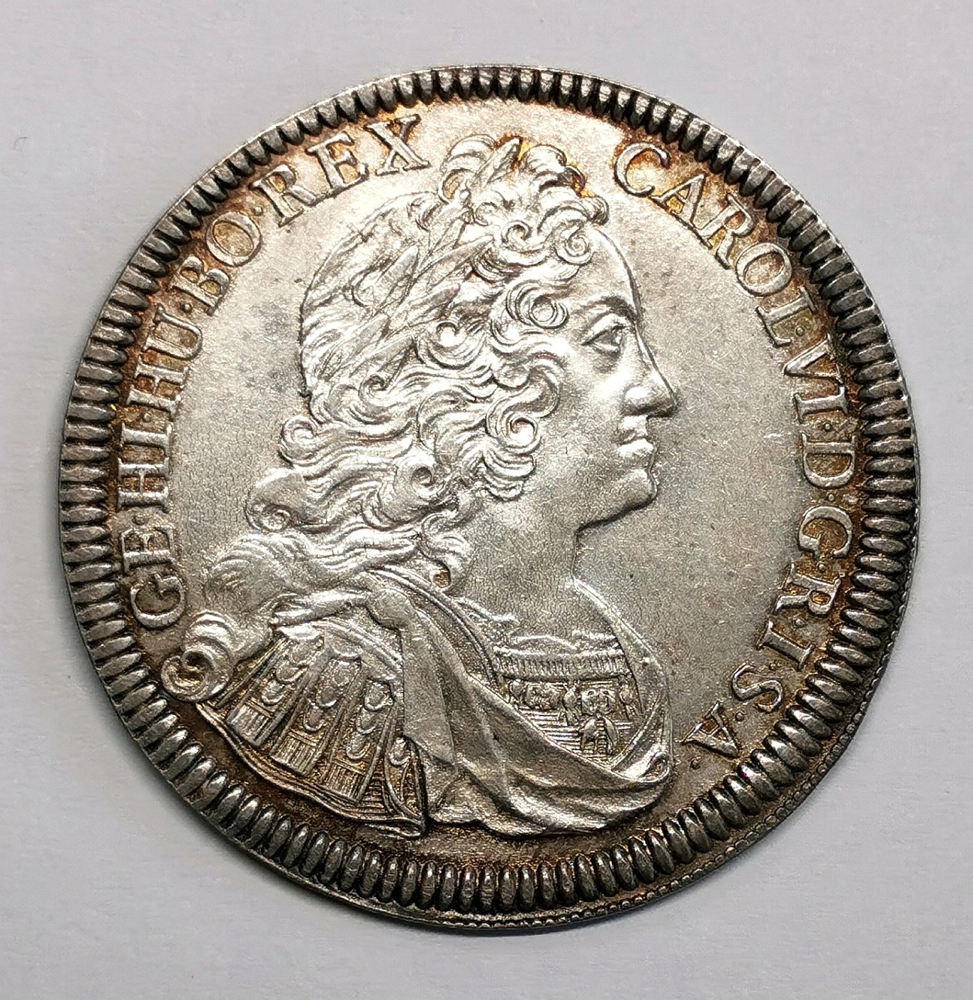 凡希社世界钱币微拍第二百四十八期 1737神罗卡尔六世双头鹰泰勒大银AU