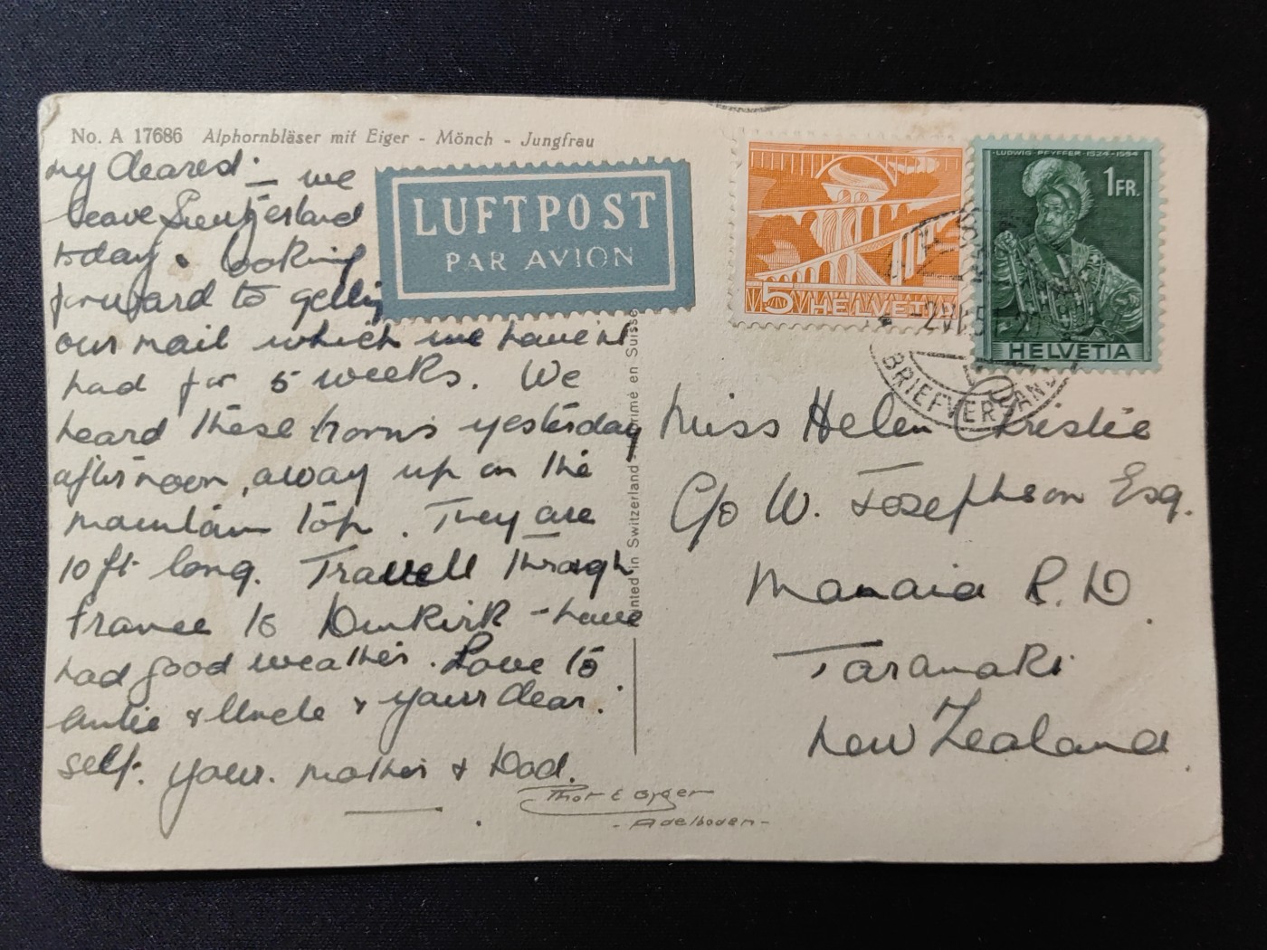 一战时期实寄明信片（精选） 瑞典航空邮件 吹号