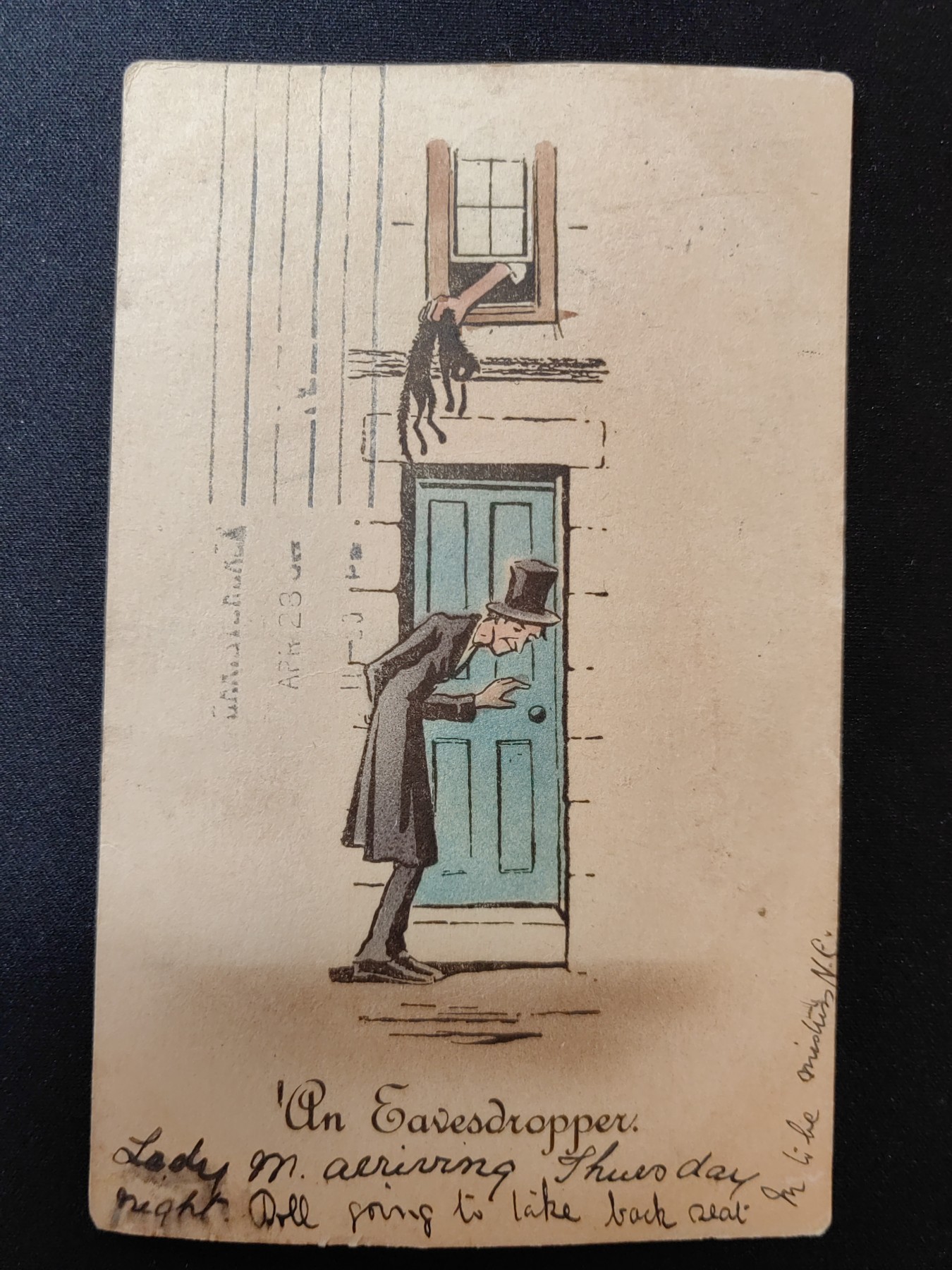 一战时期实寄明信片（精选） 1908年 窃听者