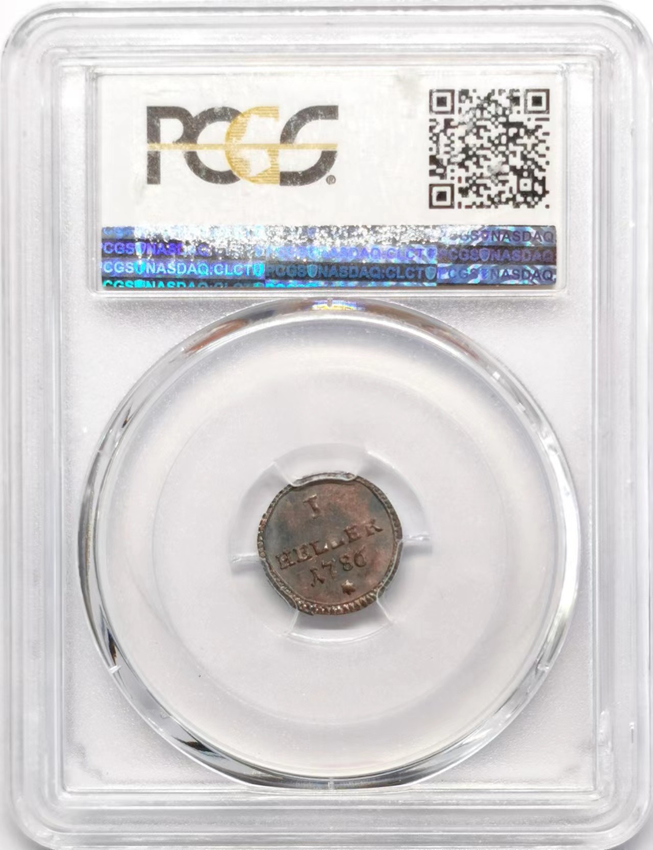 凡希社世界钱币微拍第二百四十八期 1786奥格斯堡HELLER铜币PCGS-MS64