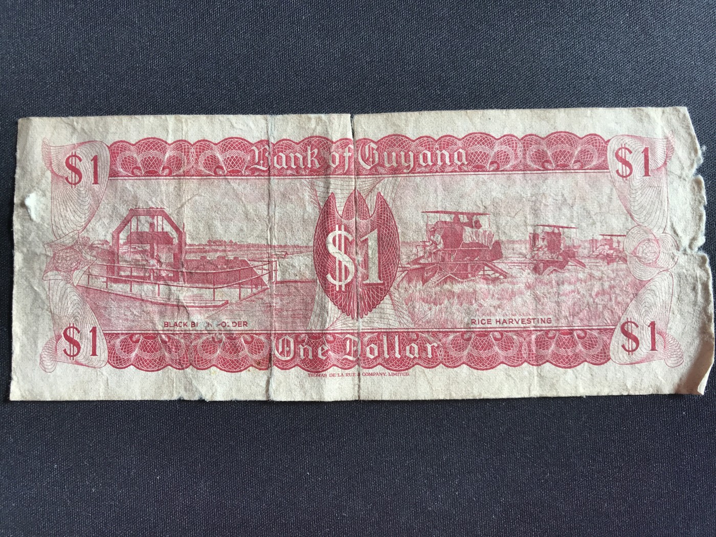 第2期 纸币专场 （无押金，捡漏，全场20包邮，偏远地区除外，接收代拍业务） 圭亚那一元