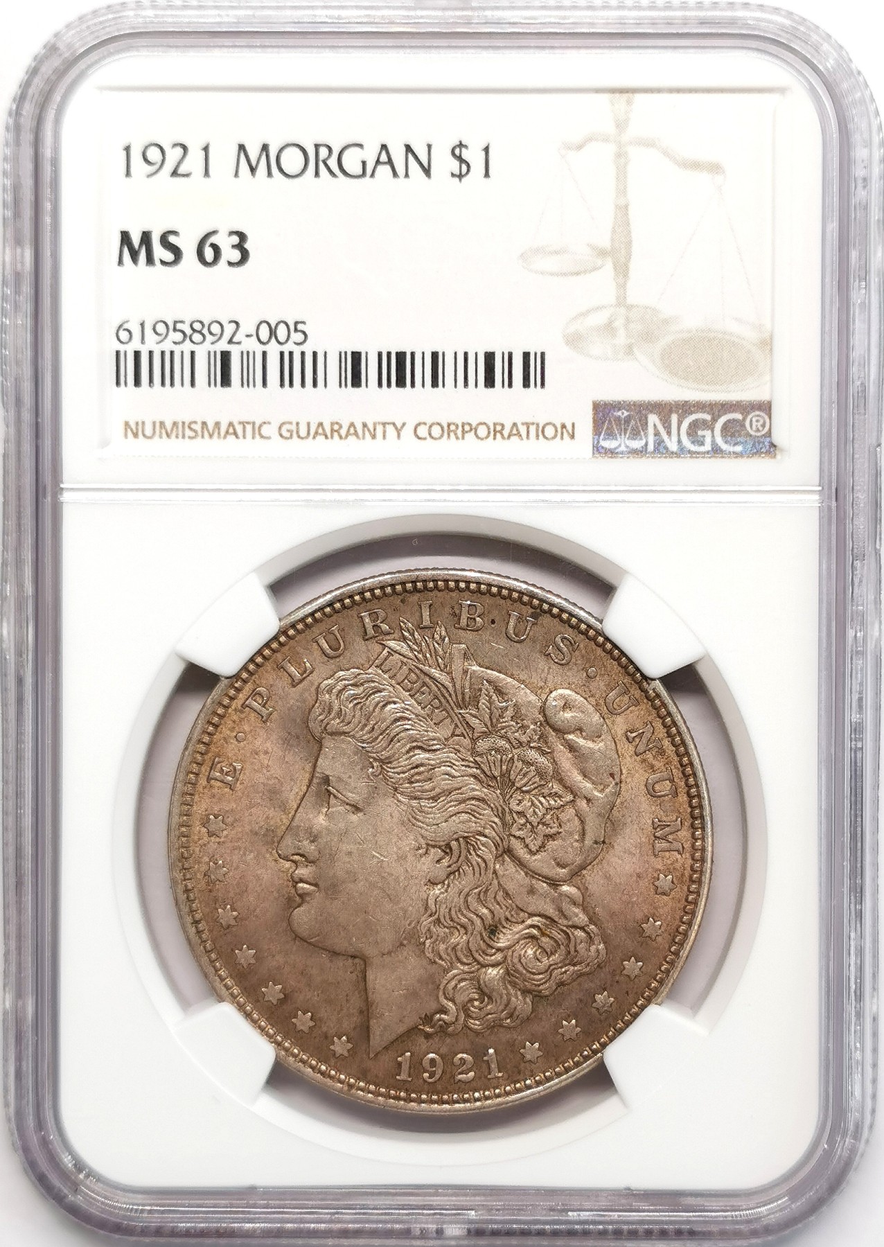 凡希社世界钱币微拍第二百四十八期 1921美国摩根壹元NGC-MS63