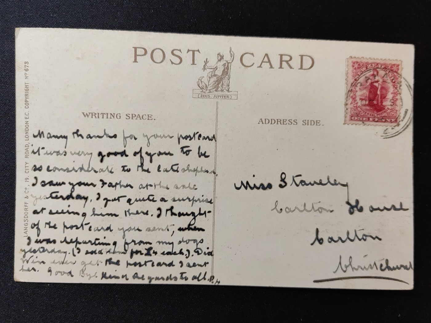 一战时期实寄明信片（精选） 1906年 山下的羊群