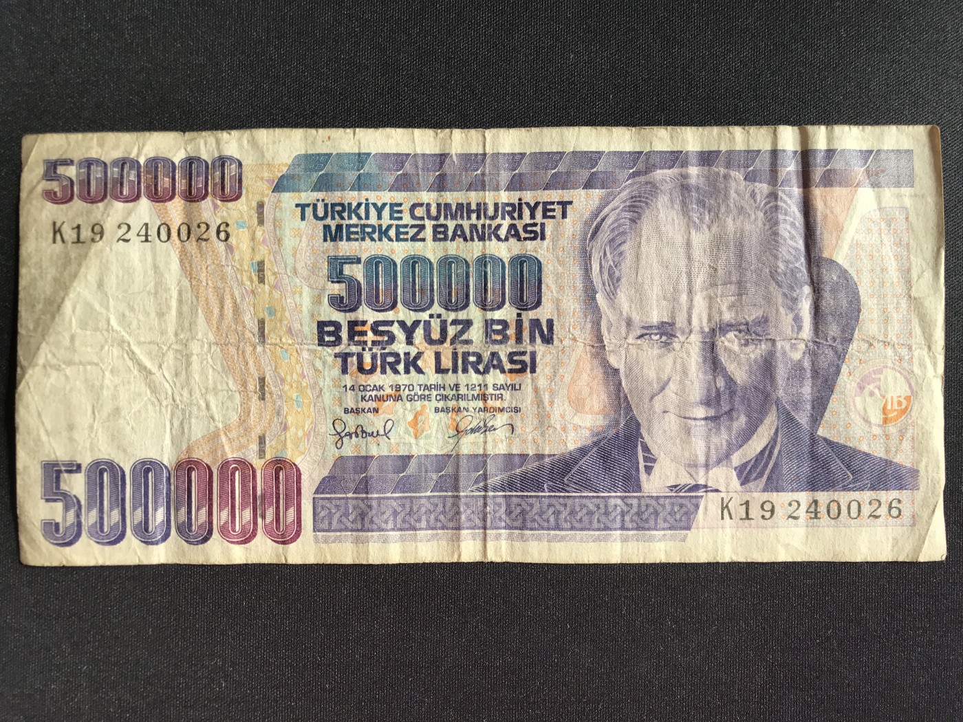 第2期 纸币专场 （无押金，捡漏，全场20包邮，偏远地区除外，接收代拍业务） 土耳其50万里亚尔
