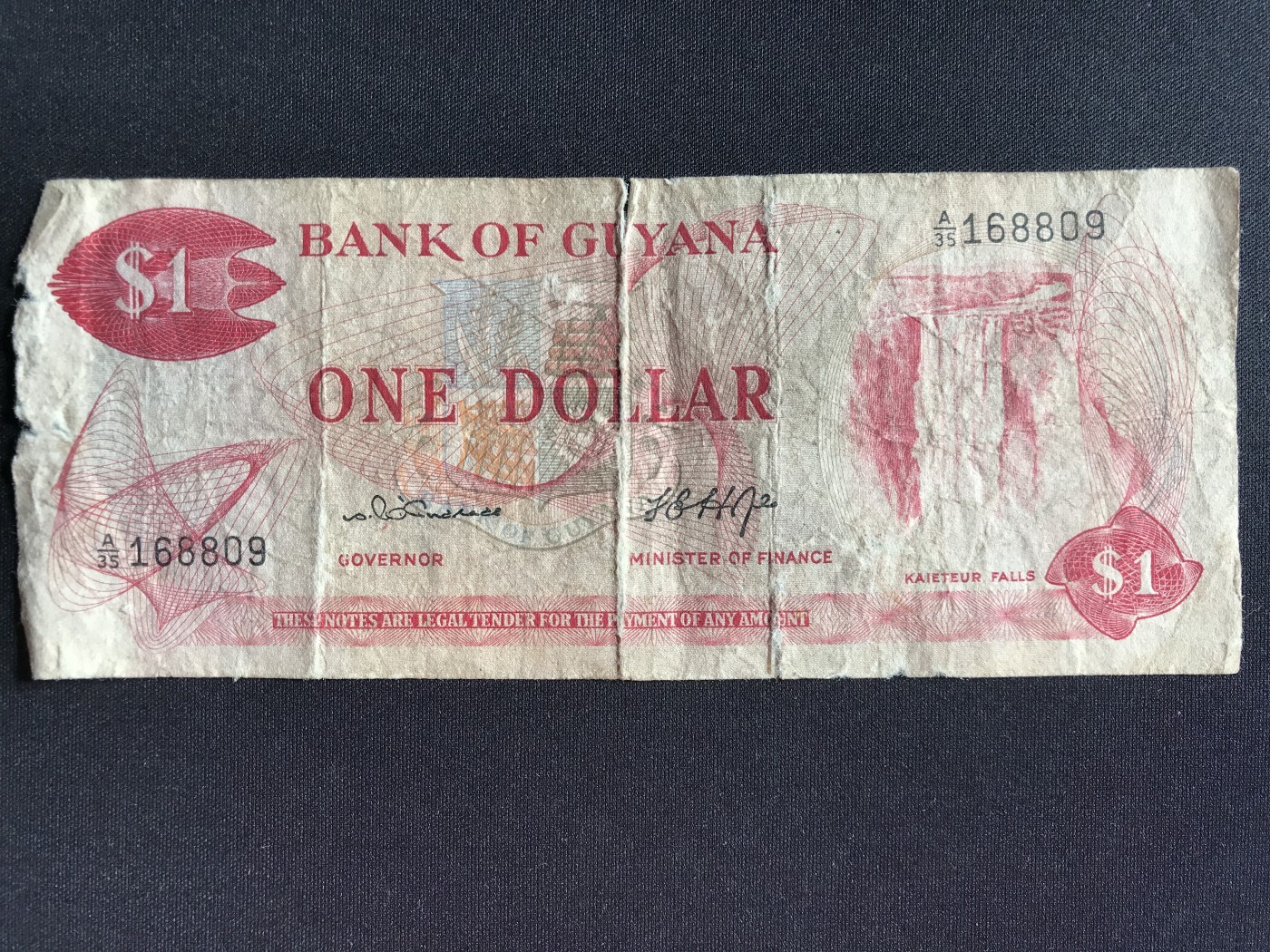 第2期 纸币专场 （无押金，捡漏，全场20包邮，偏远地区除外，接收代拍业务） 圭亚那一元