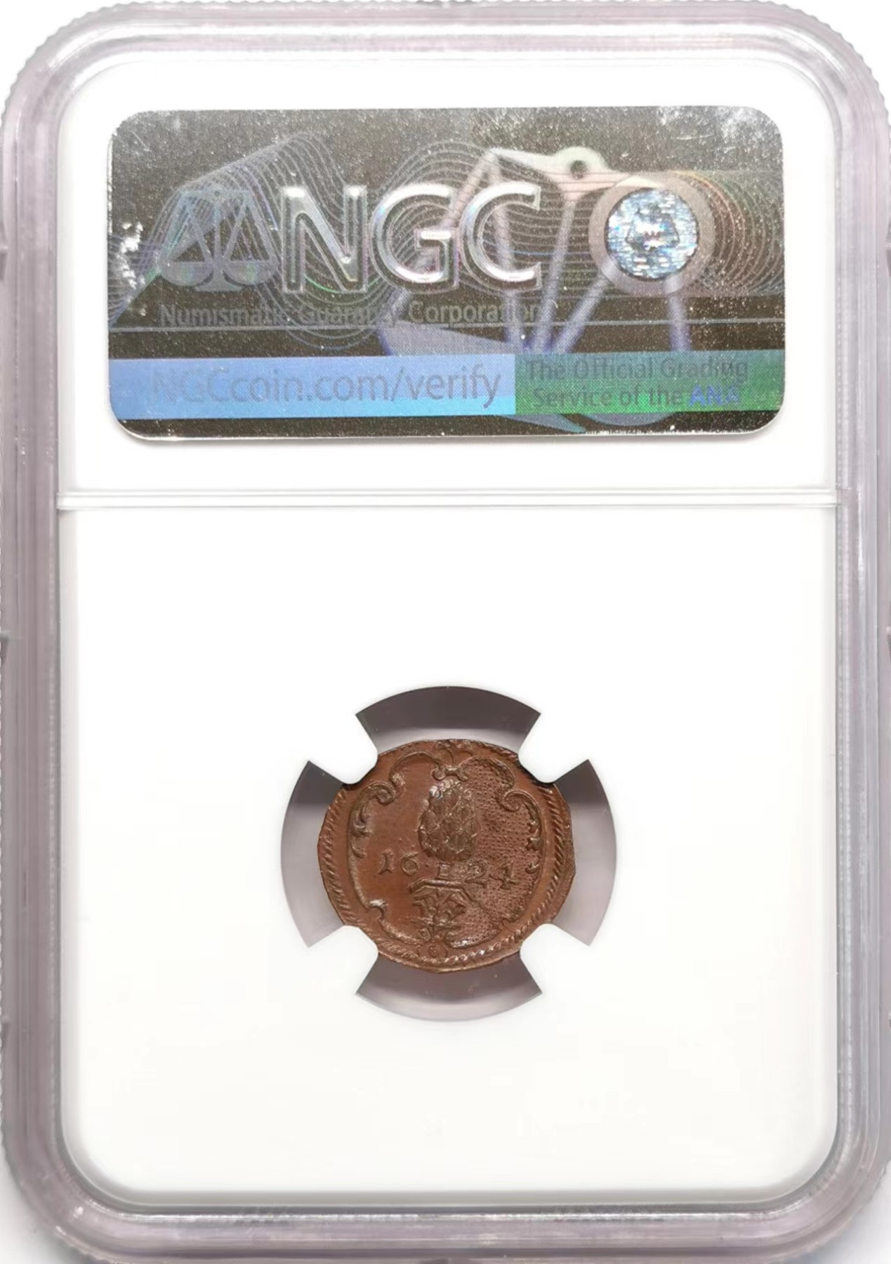 凡希社世界钱币微拍第二百四十八期 1624奥格斯堡铜代用币NGC-MS64