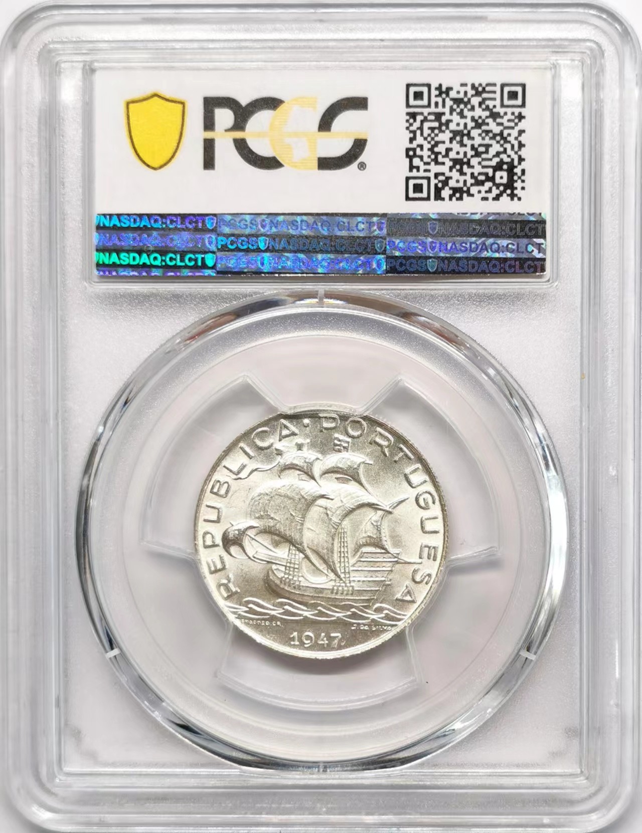 凡希社世界钱币微拍第二百四十八期 1947葡萄牙帆船版5ESC银币PCGS-MS66